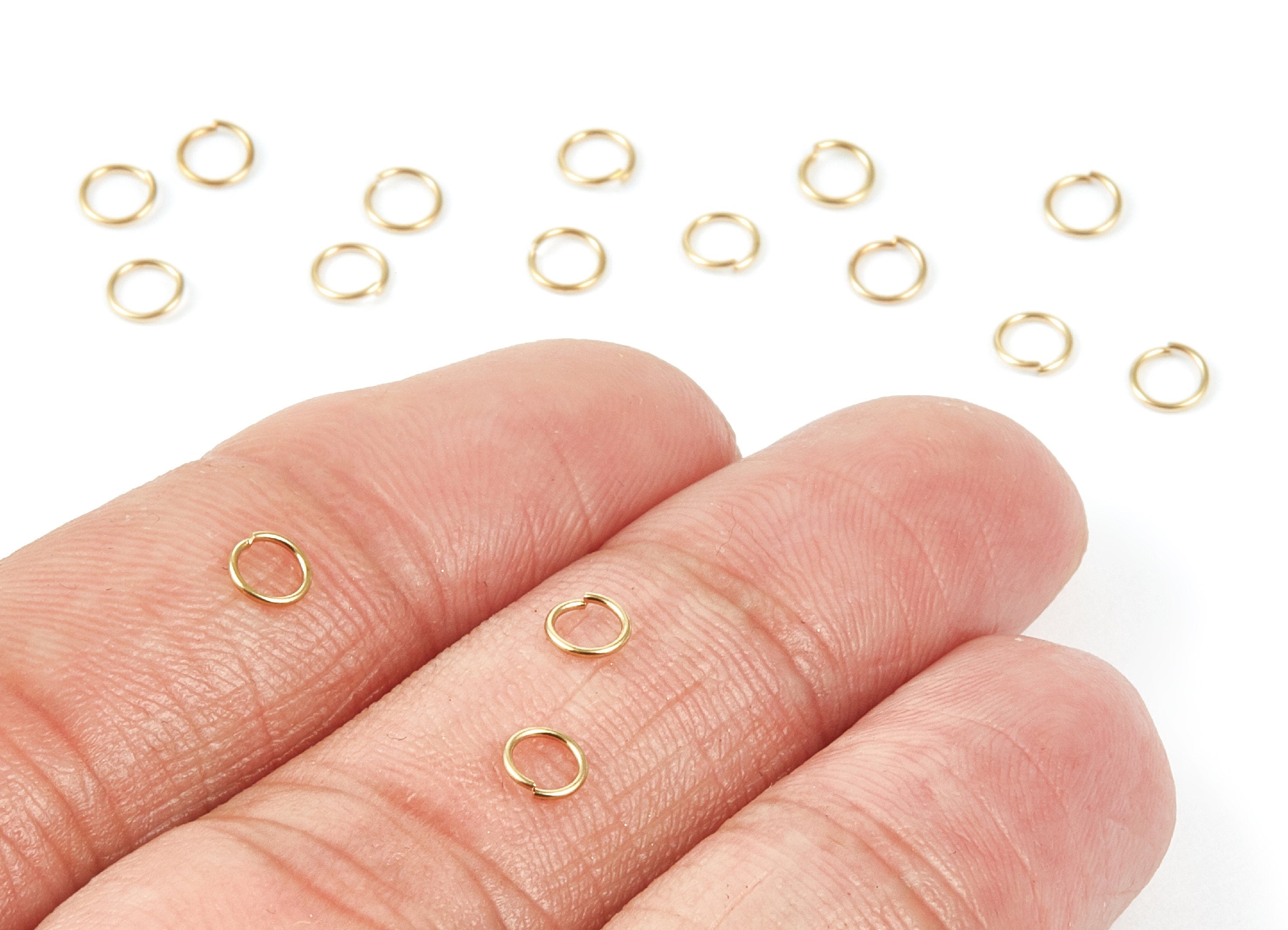 Brass Open Jump Rings - 4x0,5mm - Raw Brass Open Jump Rings - Jewellery Supplies - PP1556 - DOMEDBAZAAR