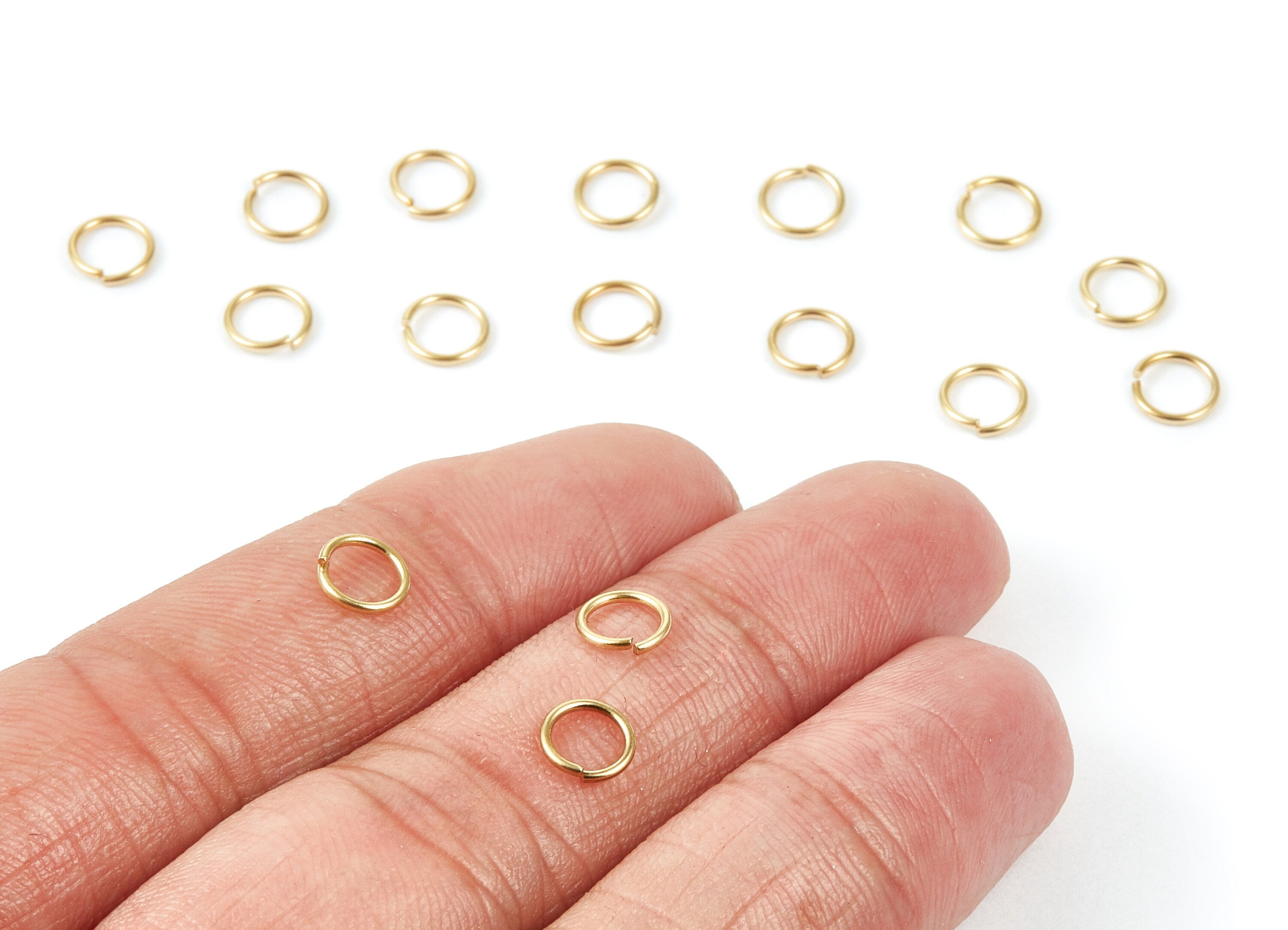 Brass Open Jump Rings - 6x0,8mm - Raw Brass Open Jump Rings - Jewellery Supplies - PP1574 - DOMEDBAZAAR
