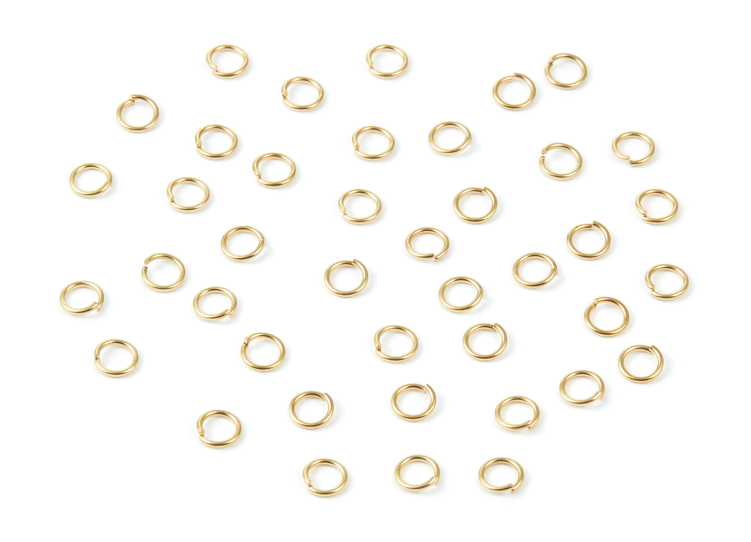 Brass Open Jump Rings - 5x0,7mm - Raw Brass Open Jump Rings - Jewelry Supplies - PP1566 - DOMEDBAZAAR
