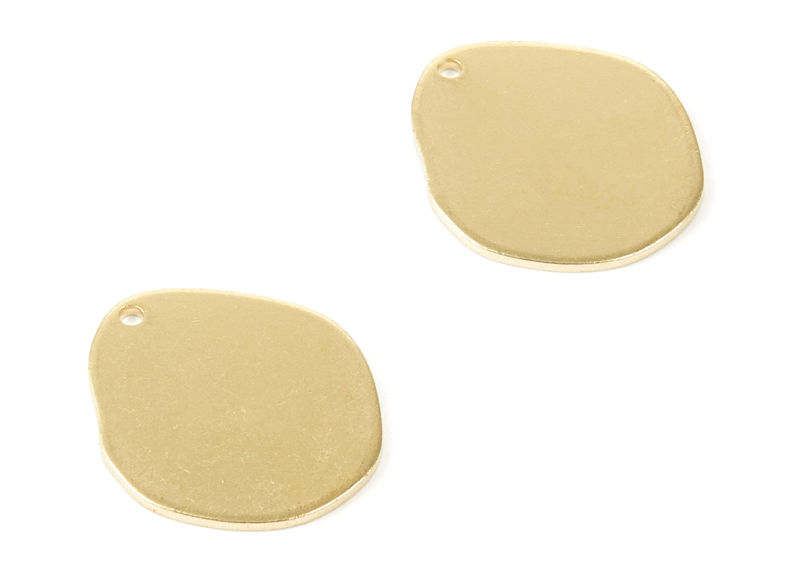 Personalized stamping blank - Brass Oval Charms - Oval Raw Brass Pendant - Earring Findings - Jewelry Supplies - 21x18.5x0.97mm - PP2098 - DOMEDBAZAAR