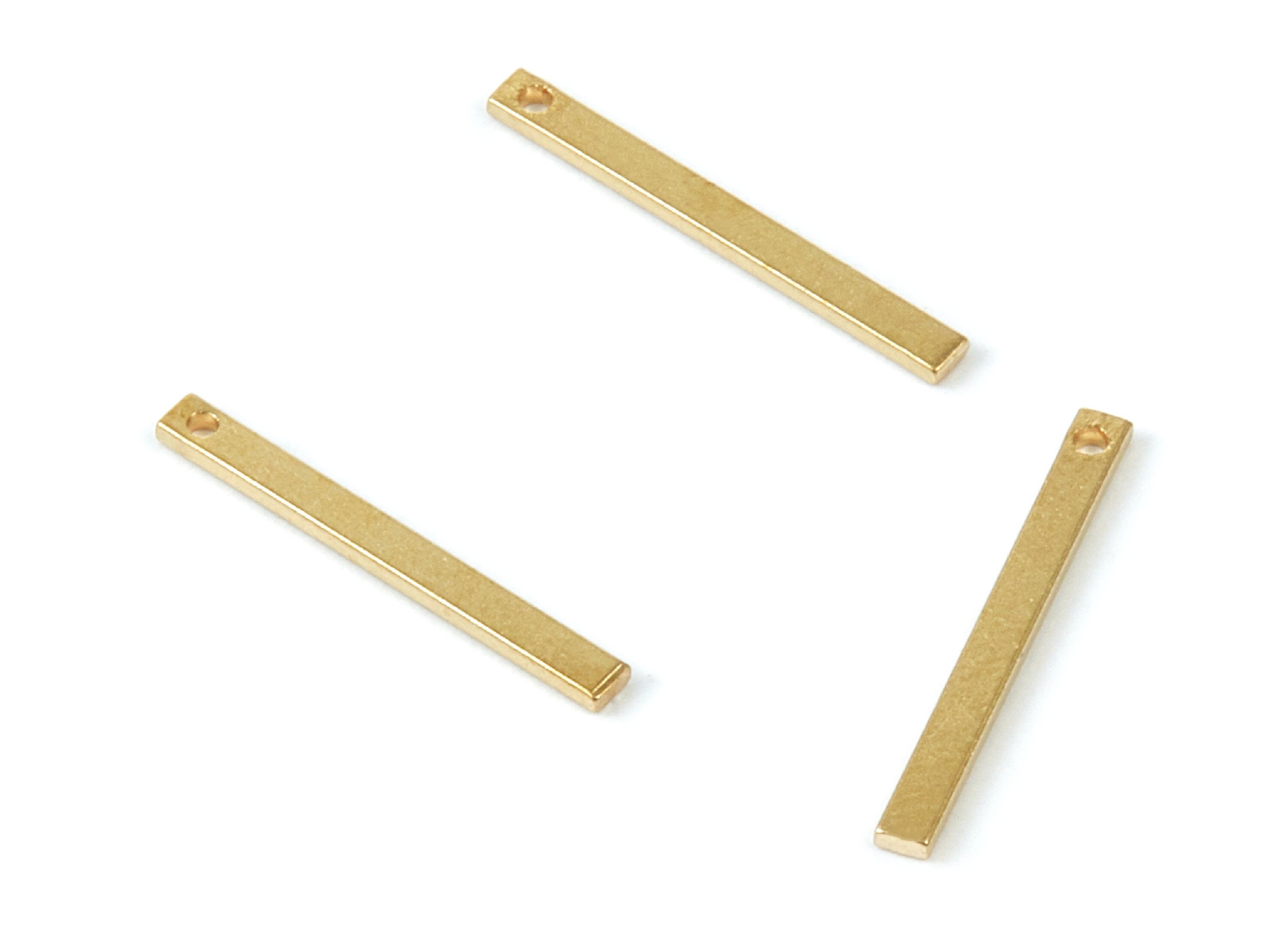 Brass Strip Charms - Raw Brass Strip Pendants - Earring Findings - Jewelry Supplies - 20x2x1mm - PP2035 - DOMEDBAZAAR