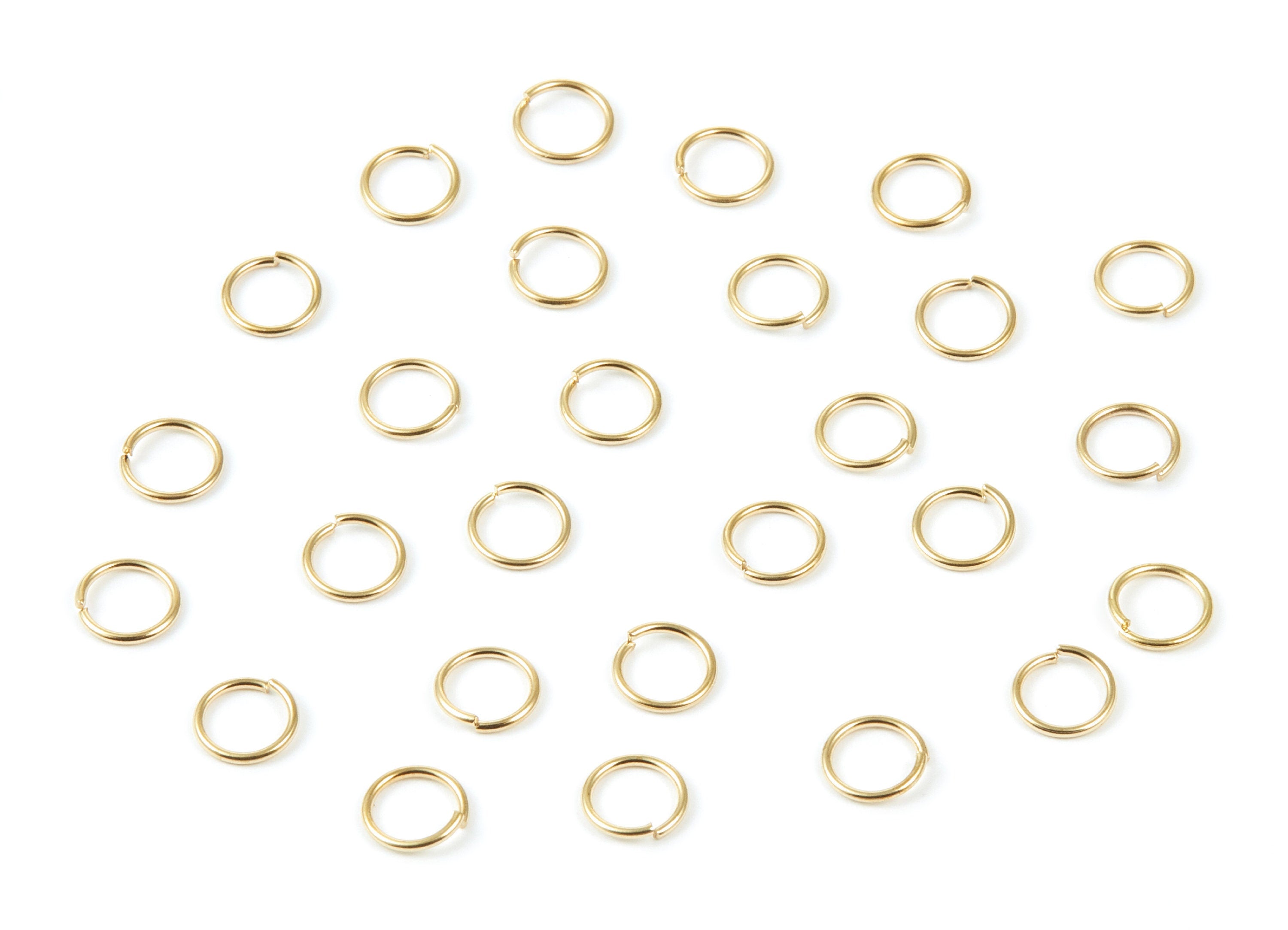Brass Open Jump Rings - 7x0,8mm - Raw Brass Open Jump Rings - Jewellery Supplies - PP1575 - DOMEDBAZAAR