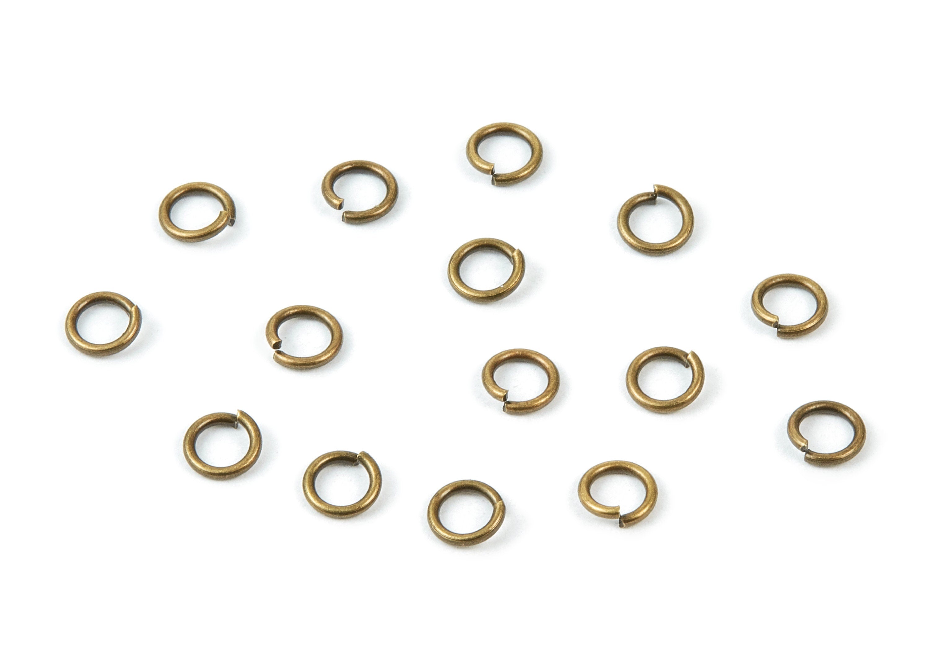 Brass Open Jump Rings - 6x1mm - Antique Bronze Tone Plated - Brass Open Jump Rings - Jewelry Supplies - PP1602AB - DOMEDBAZAAR