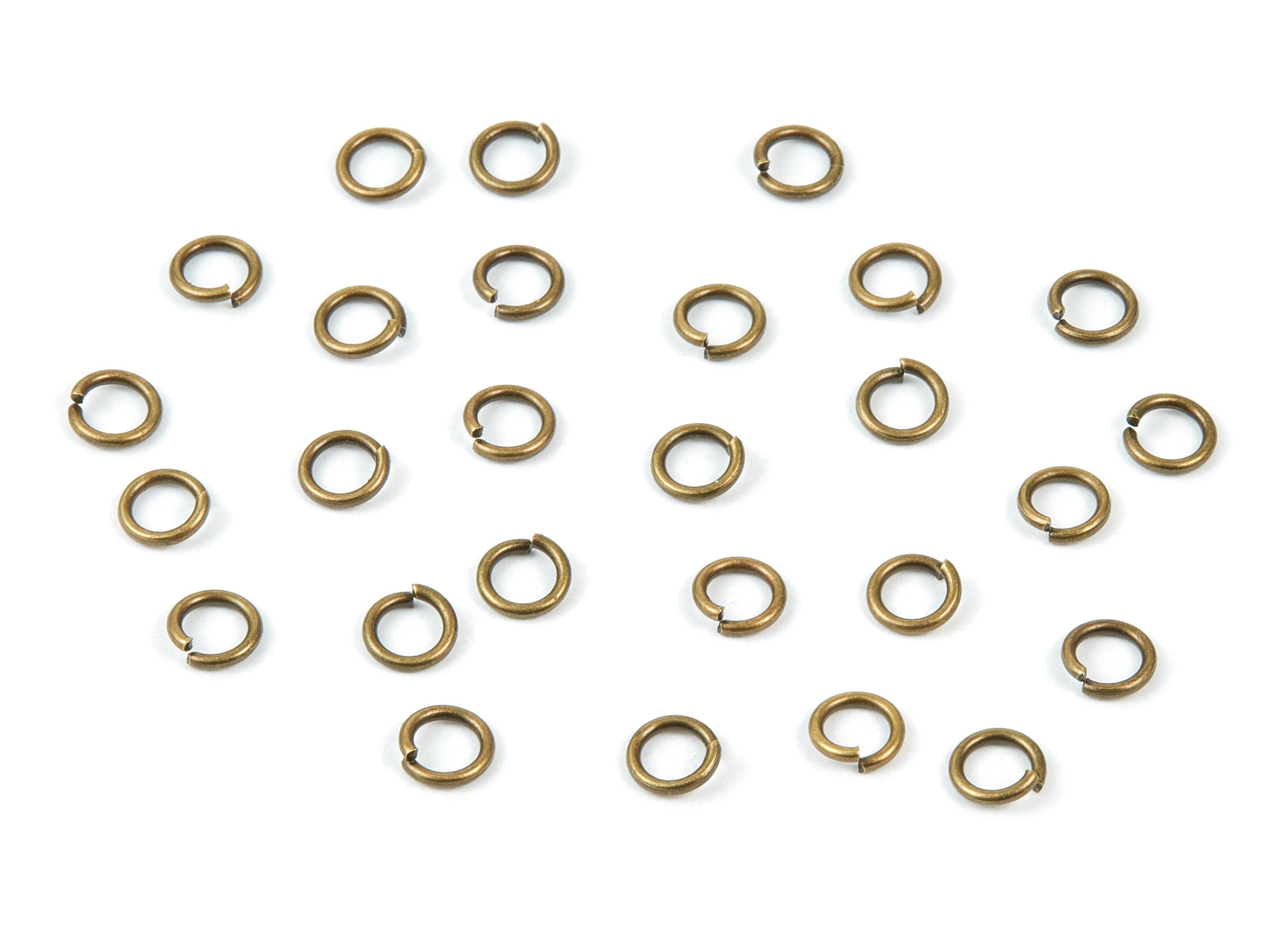 Brass Open Jump Rings - 6x1mm - Antique Bronze Tone Plated - Brass Open Jump Rings - Jewelry Supplies - PP1602AB - DOMEDBAZAAR
