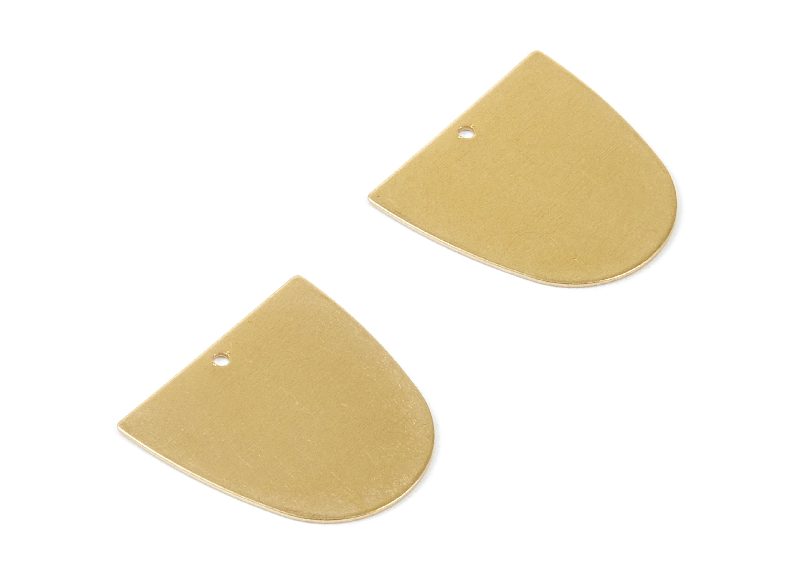 Personalized stamping blank - Brass D Charms - D Shaped Raw Brass Pendant - Earring Findings - Jewellery Supplies - 20x20x0,5mm - PP1782 - DOMEDBAZAAR