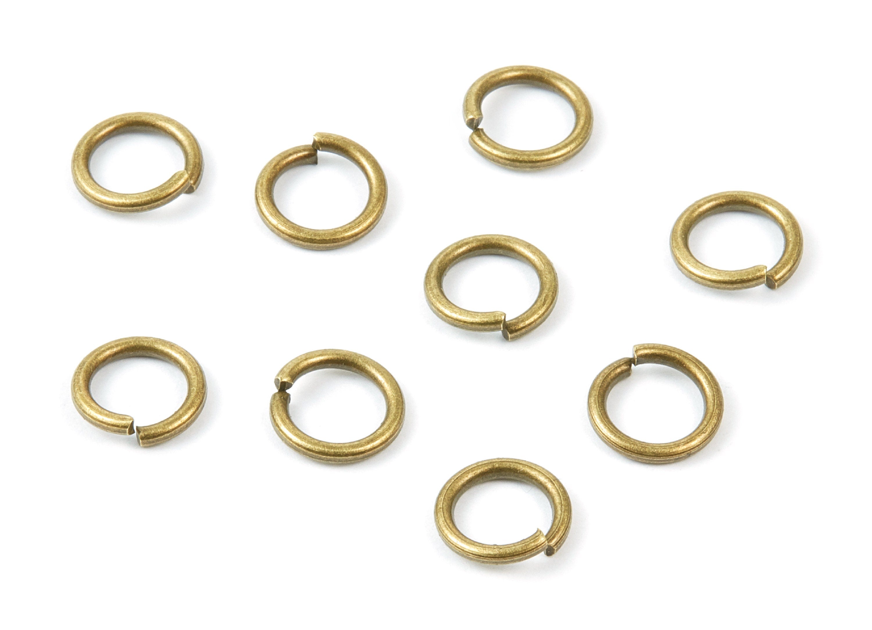 Brass Open Jump Rings - 10x1.5mm - Antique Bronze Tone Plated - Brass Open Jump Rings - Jewelry Supplies - PP1620AB - DOMEDBAZAAR