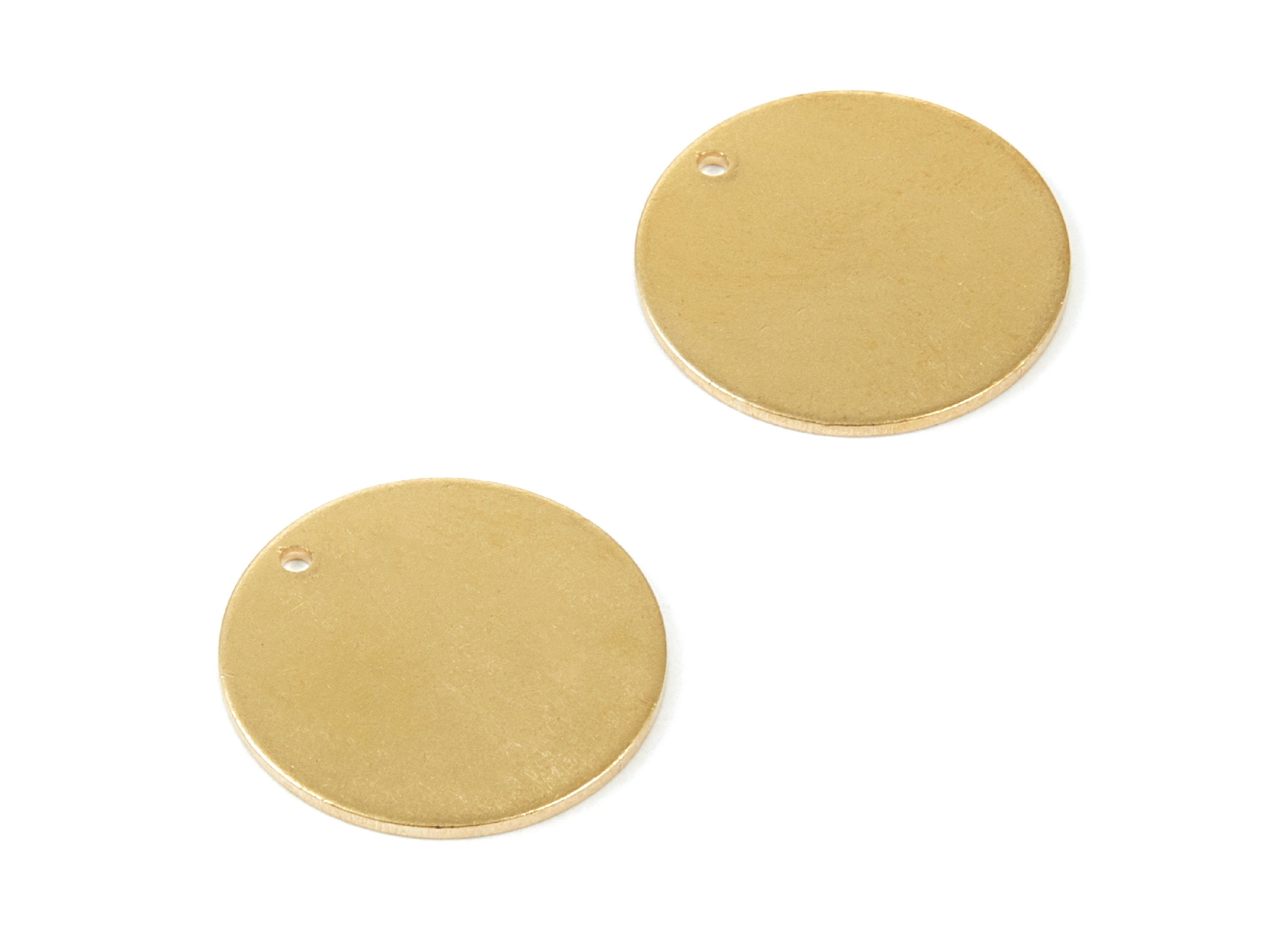 Personalized stamping blank - Brass Round Charms - Circle Raw Brass Pendant - Earring Findings - Jewelry Supplies - 21x21x1mm - PP1881 - DOMEDBAZAAR