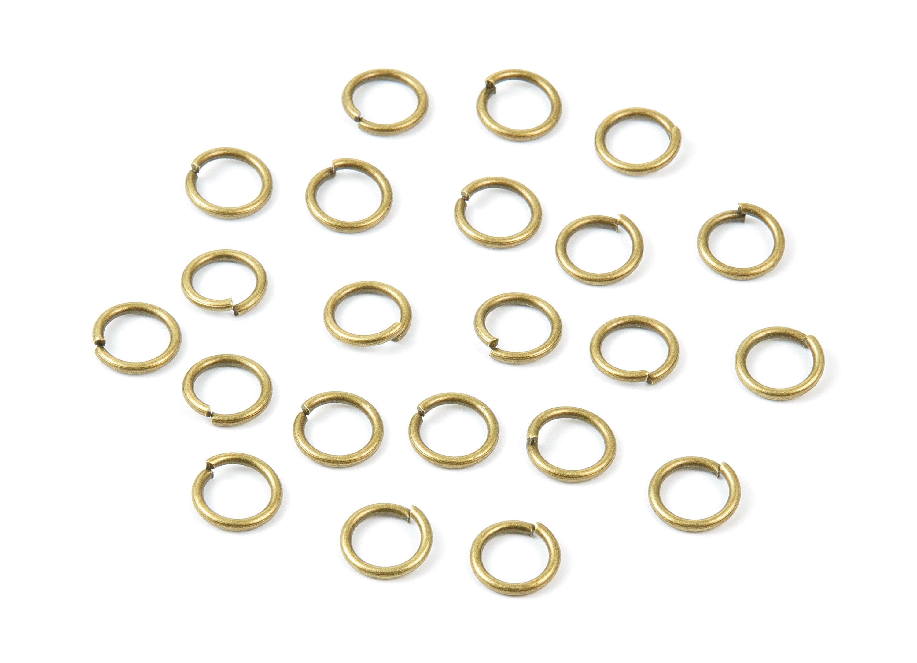 Brass Open Jump Rings - 9x1.2mm - Antique Bronze Tone Plated - Brass Open Jump Rings - Jewelry Supplies - PP1576AB - DOMEDBAZAAR