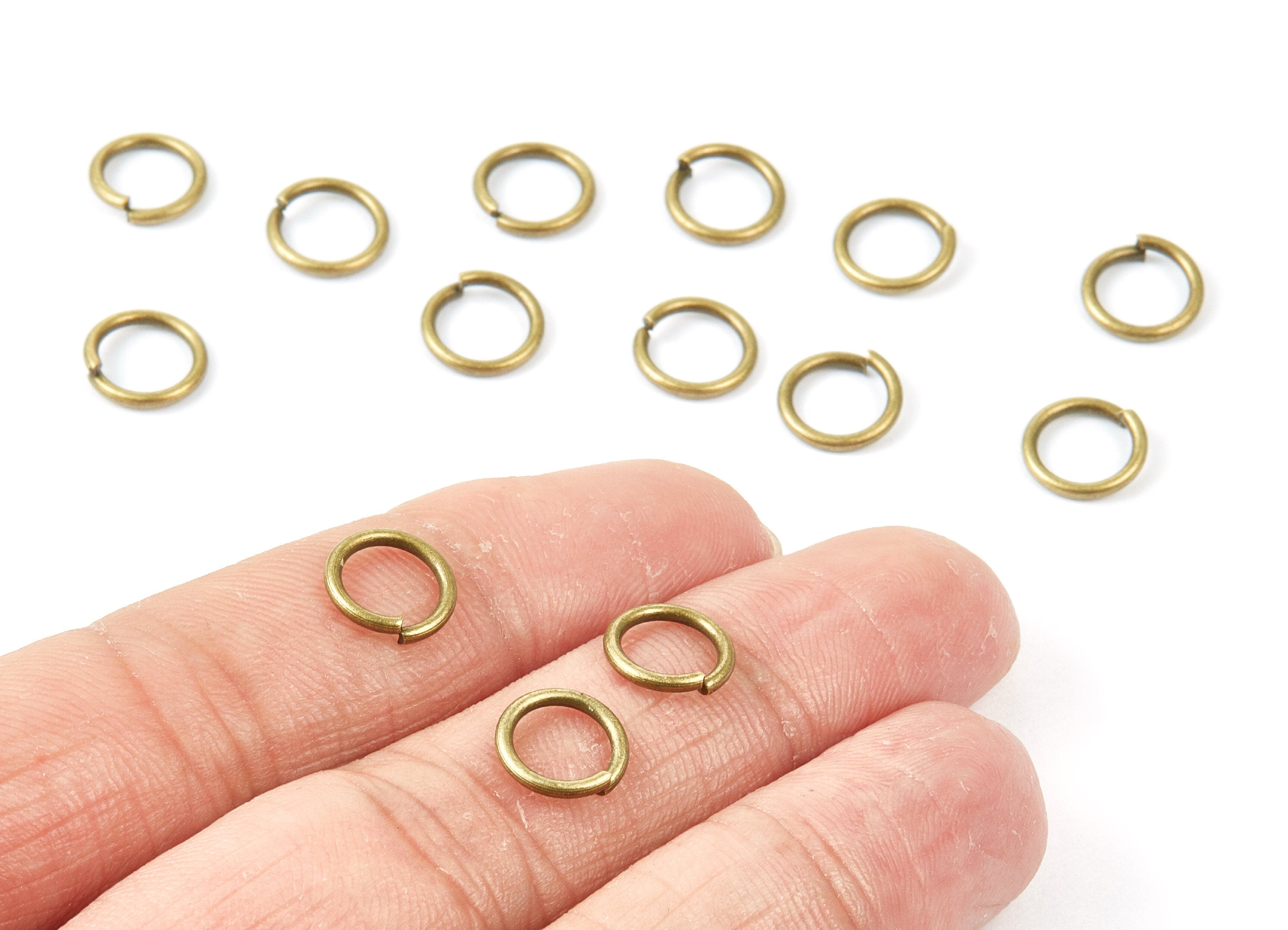 Brass Open Jump Rings - 9x1.2mm - Antique Bronze Tone Plated - Brass Open Jump Rings - Jewelry Supplies - PP1576AB - DOMEDBAZAAR