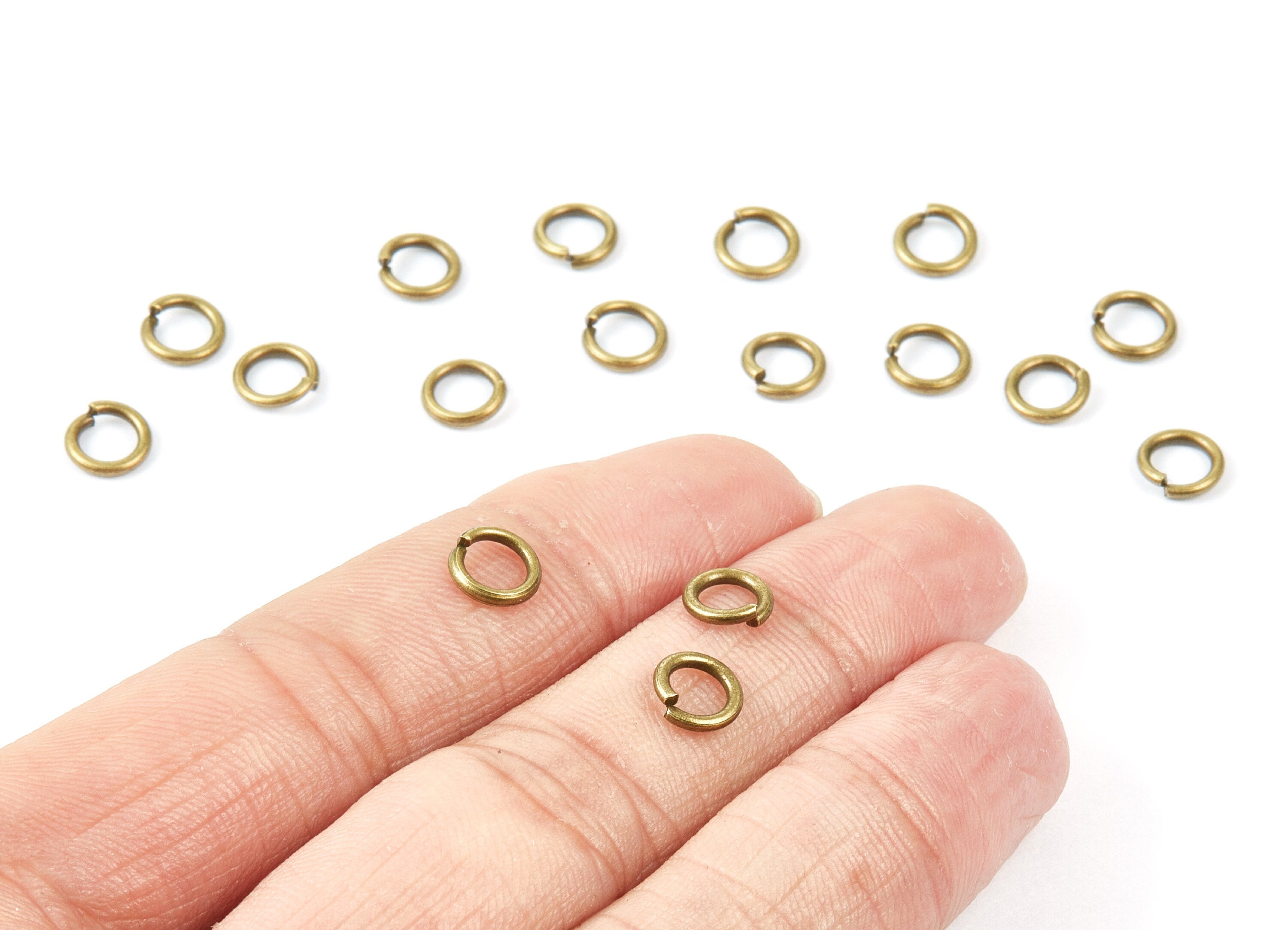 Brass Open Jump Rings - 7x1.2mm - Antique Bronze Tone Plated - Brass Open Jump Rings - Jewellery Supplies - PP1594AB - DOMEDBAZAAR