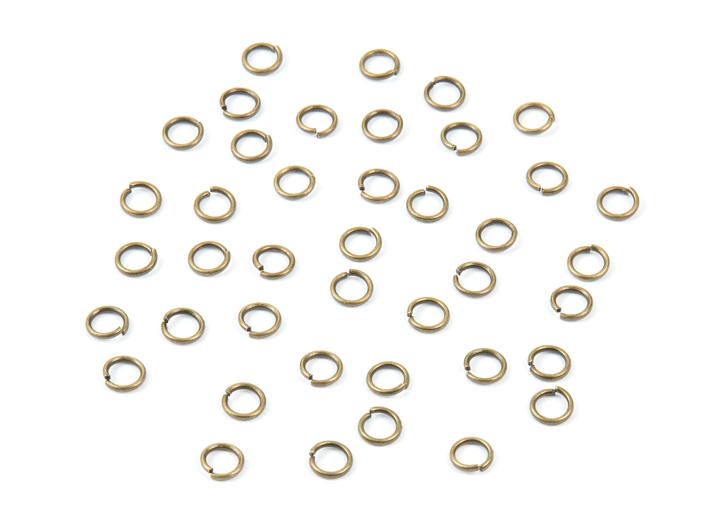 Brass Open Jump Rings - 5x0.8mm - Antique Bronze Tone Plated - Brass Open Jump Rings - Jewelry Supplies - PP1646AB - DOMEDBAZAAR
