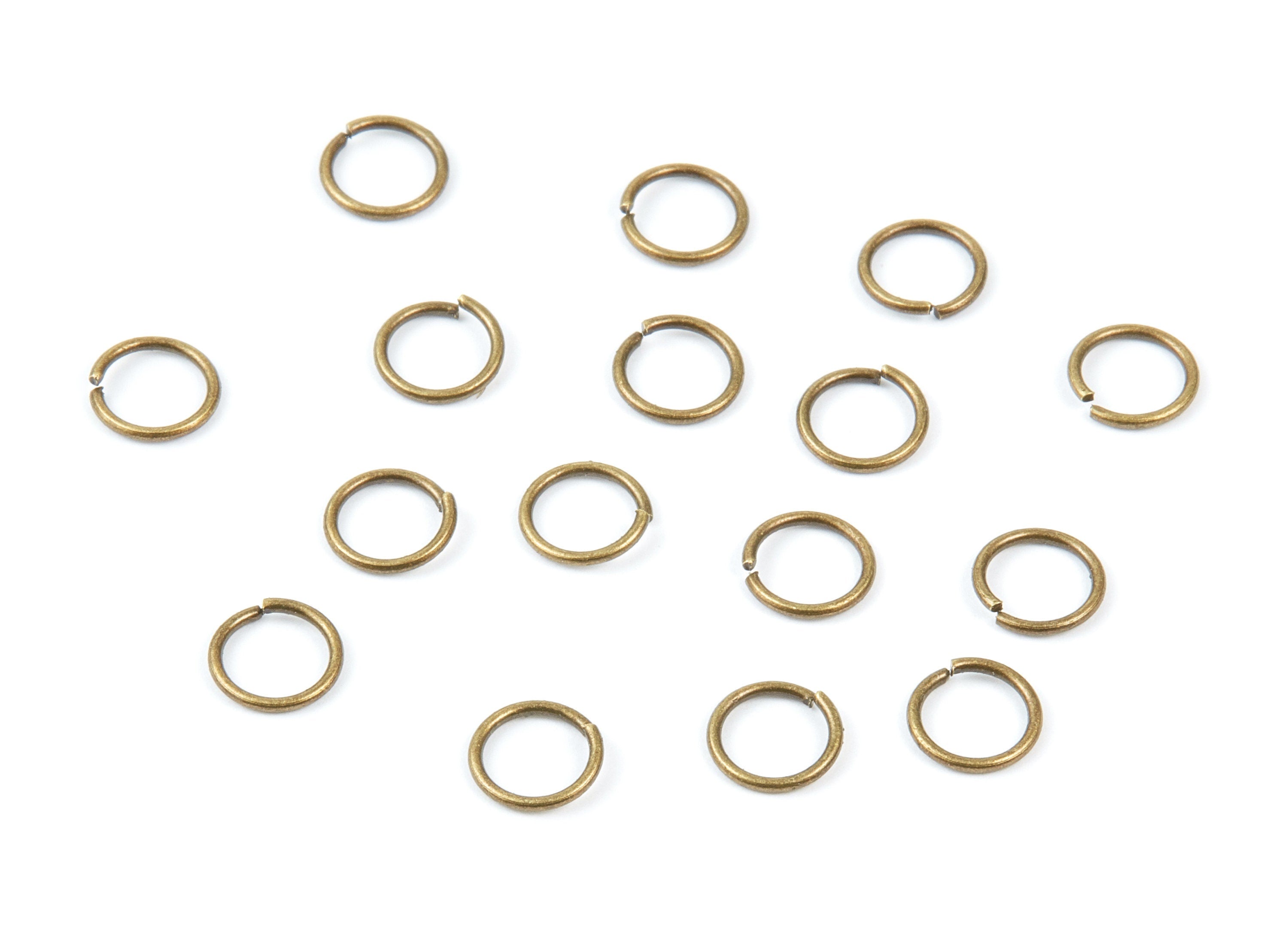 Brass Open Jump Rings - 7x0,8mm - Antique Bronze Tone Plated - Brass Open Jump Rings - Jewelry Supplies - PP1580AB - DOMEDBAZAAR