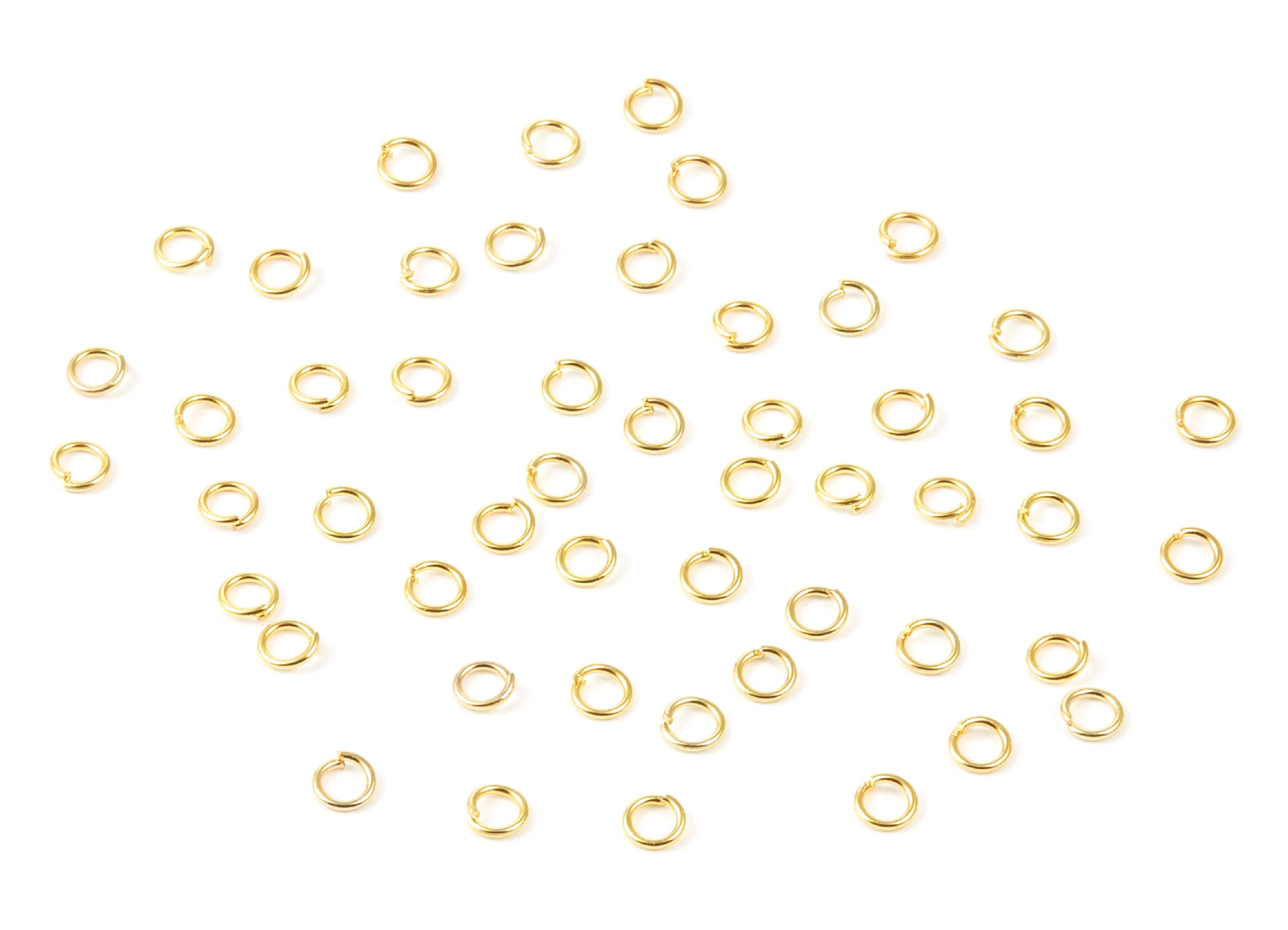 Brass Open Jump Rings - 3.1x0.5mm - Gold Tone Plated - Brass Open Jump Rings - Jewelry Supplies - PP1584G - DOMEDBAZAAR