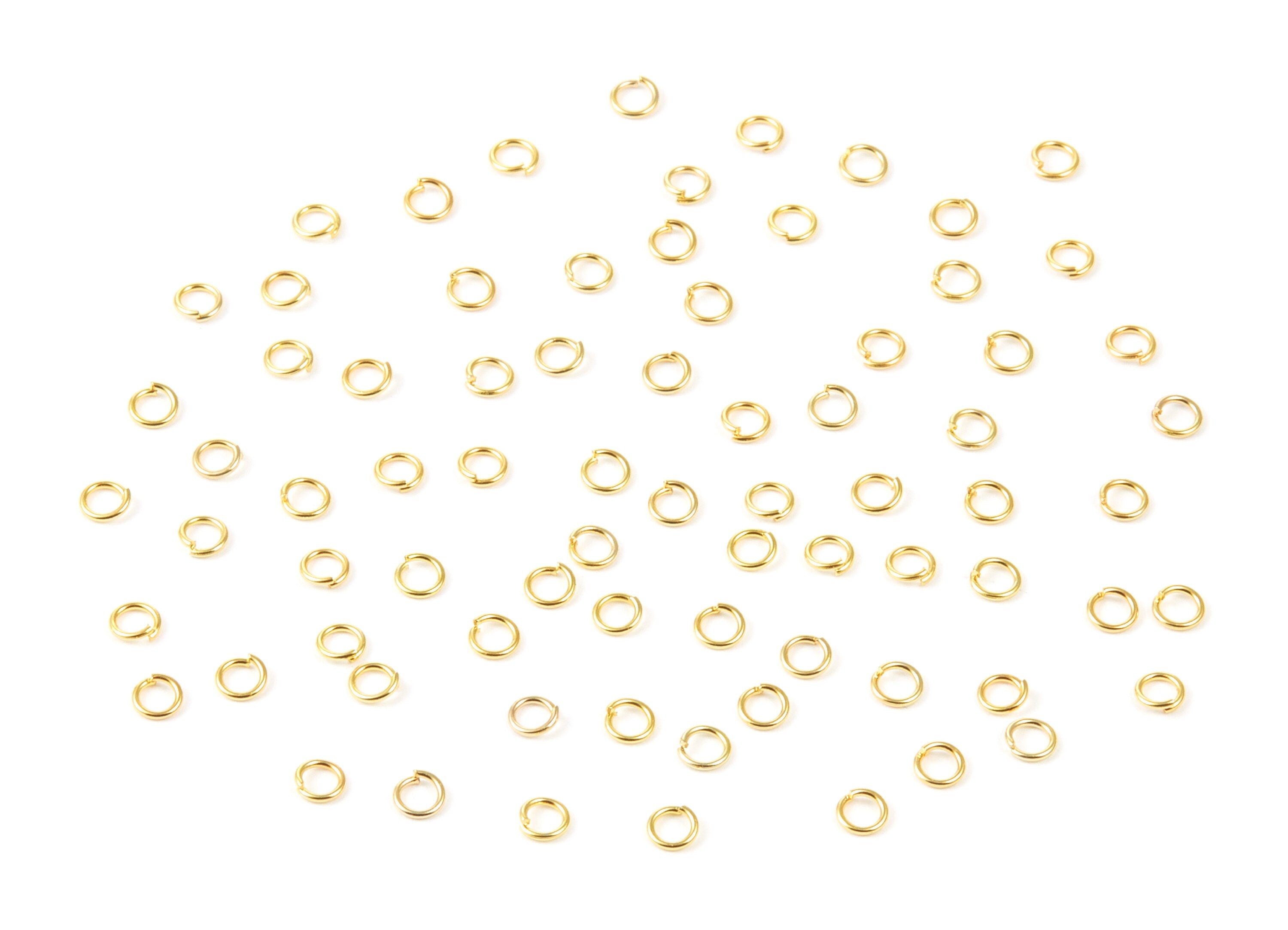 Brass Open Jump Rings - 3.1x0.5mm - Gold Tone Plated - Brass Open Jump Rings - Jewelry Supplies - PP1584G - DOMEDBAZAAR