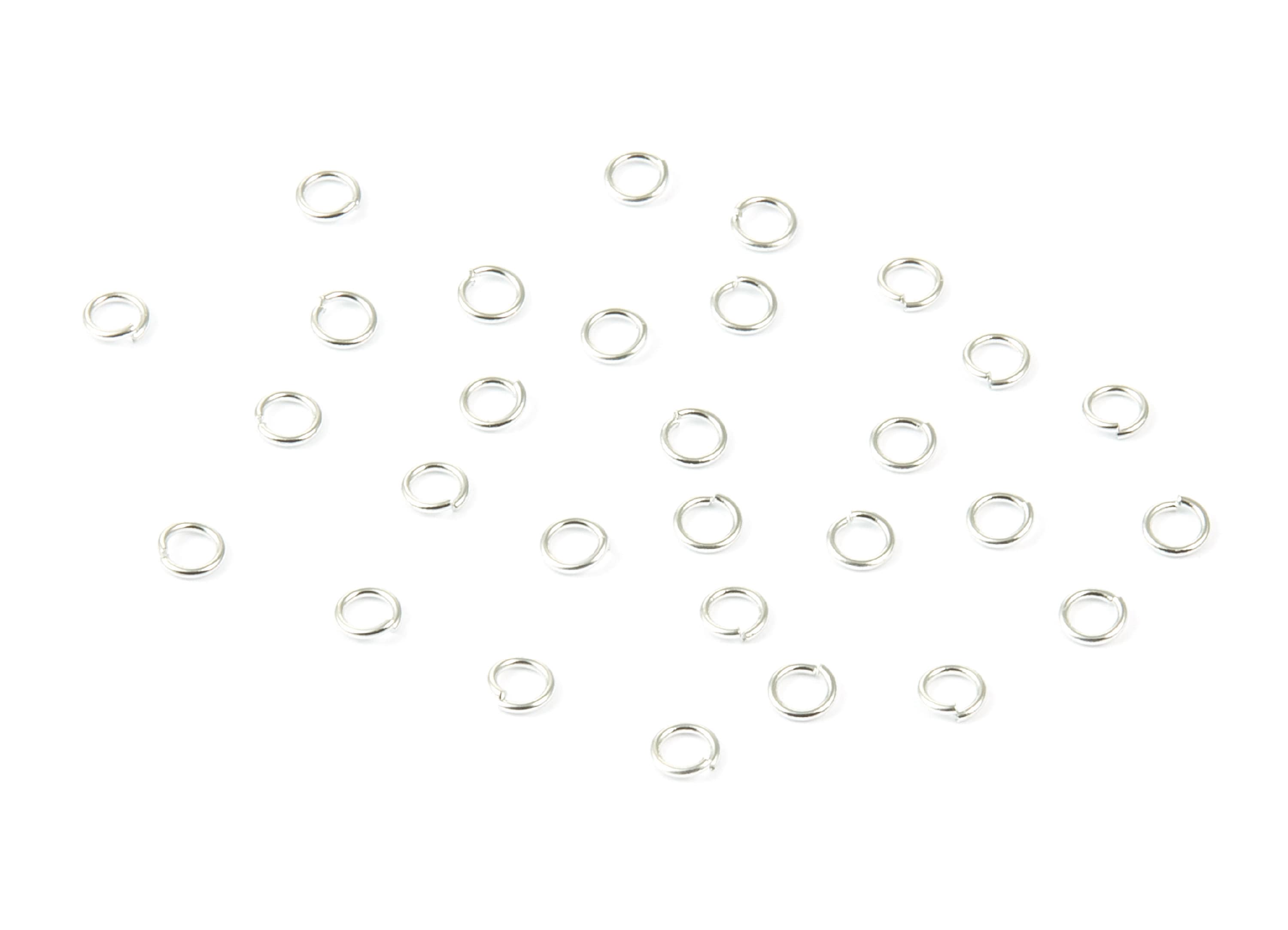 Brass Open Jump Rings - 3.1x0.5mm - Silver Tone Plated - Brass Open Jump Rings - Jewellery Supplies - PP1584S - DOMEDBAZAAR
