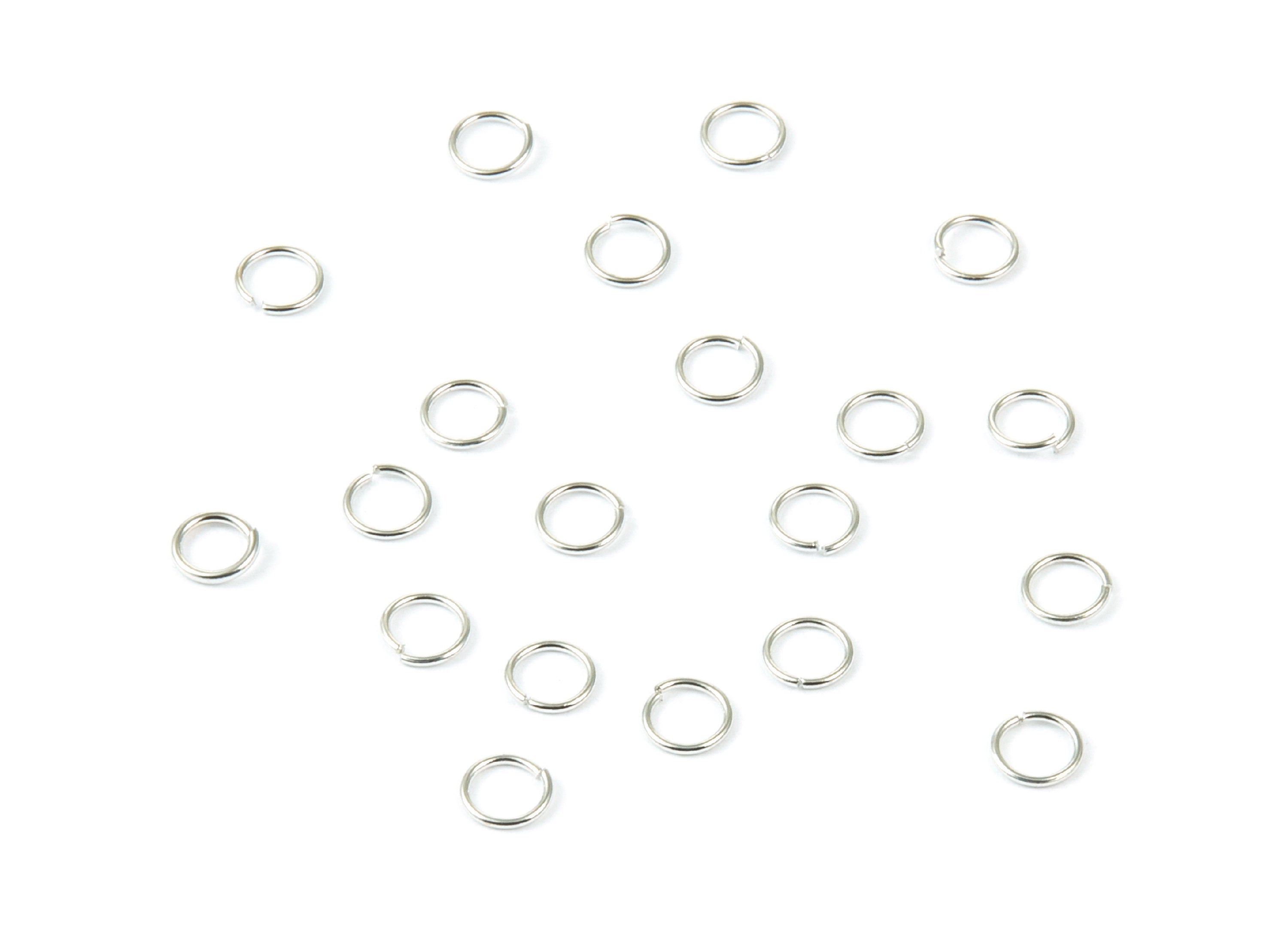 Brass Open Jump Rings - 4x0.5mm - Silver Tone Plated - Brass Open Jump Rings - Jewelry Supplies - PP1578S - DOMEDBAZAAR
