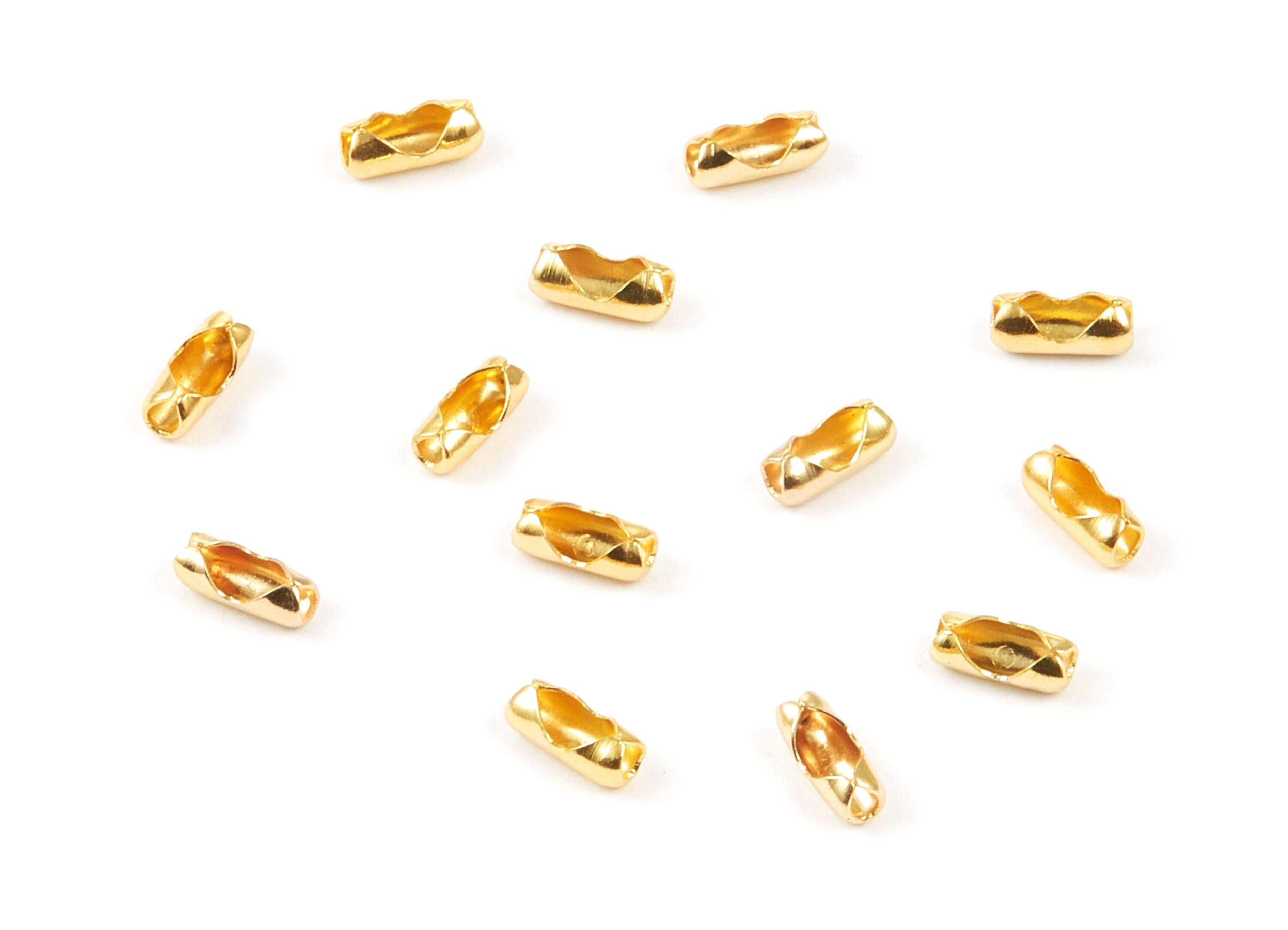 Ball Chain Connector - 1.5 Gold Tone Plated Brass - Brass Connector Clasp - Jewelry Supplies - 5.77x2.42mm - PP1693G - DOMEDBAZAAR