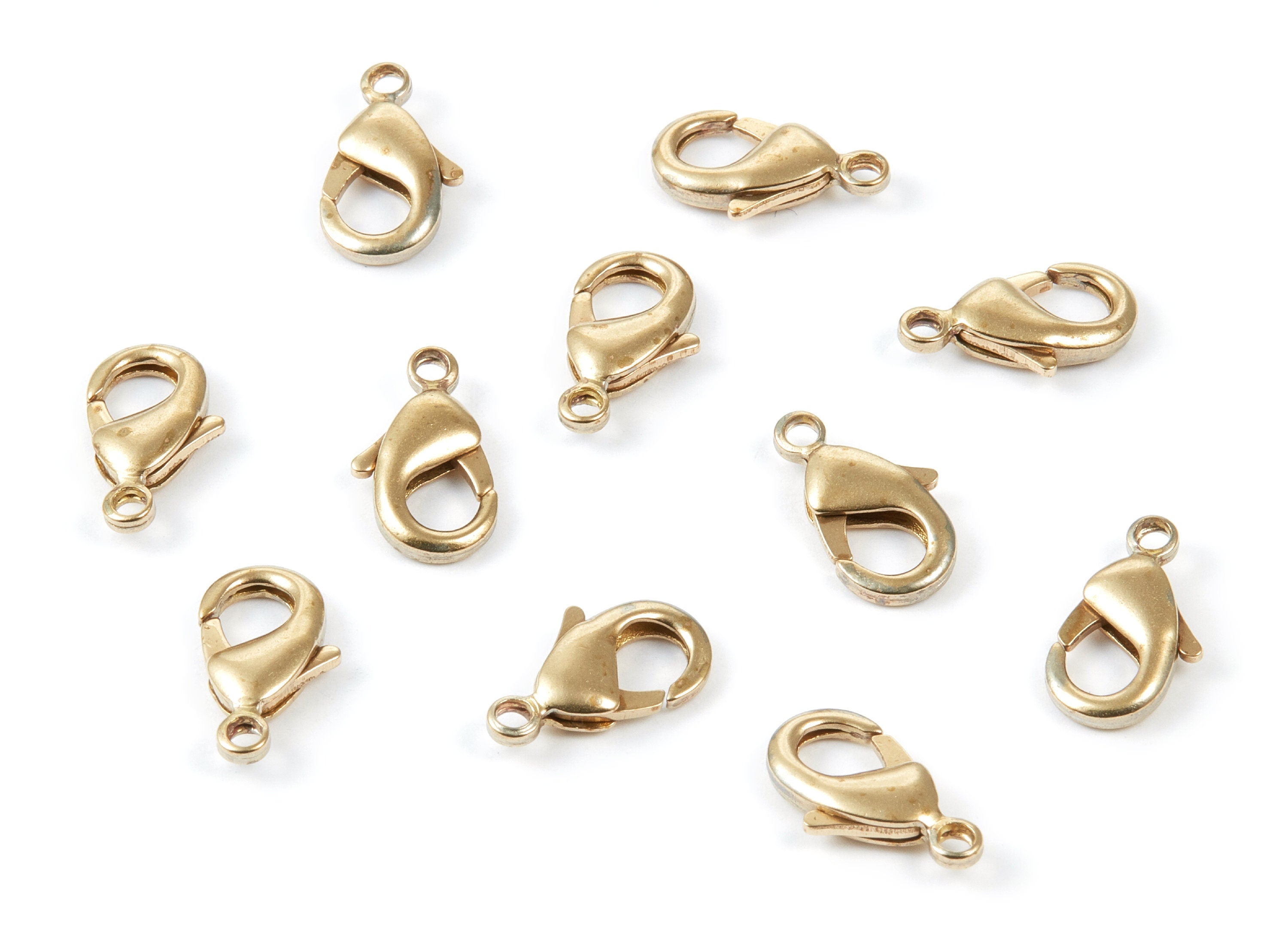 Brass Parrot Clasp - 903 - Raw Brass Lobster Claw Clasps - Jewellery Supplies - 15,16x8,1mm - PP1667 - DOMEDBAZAAR