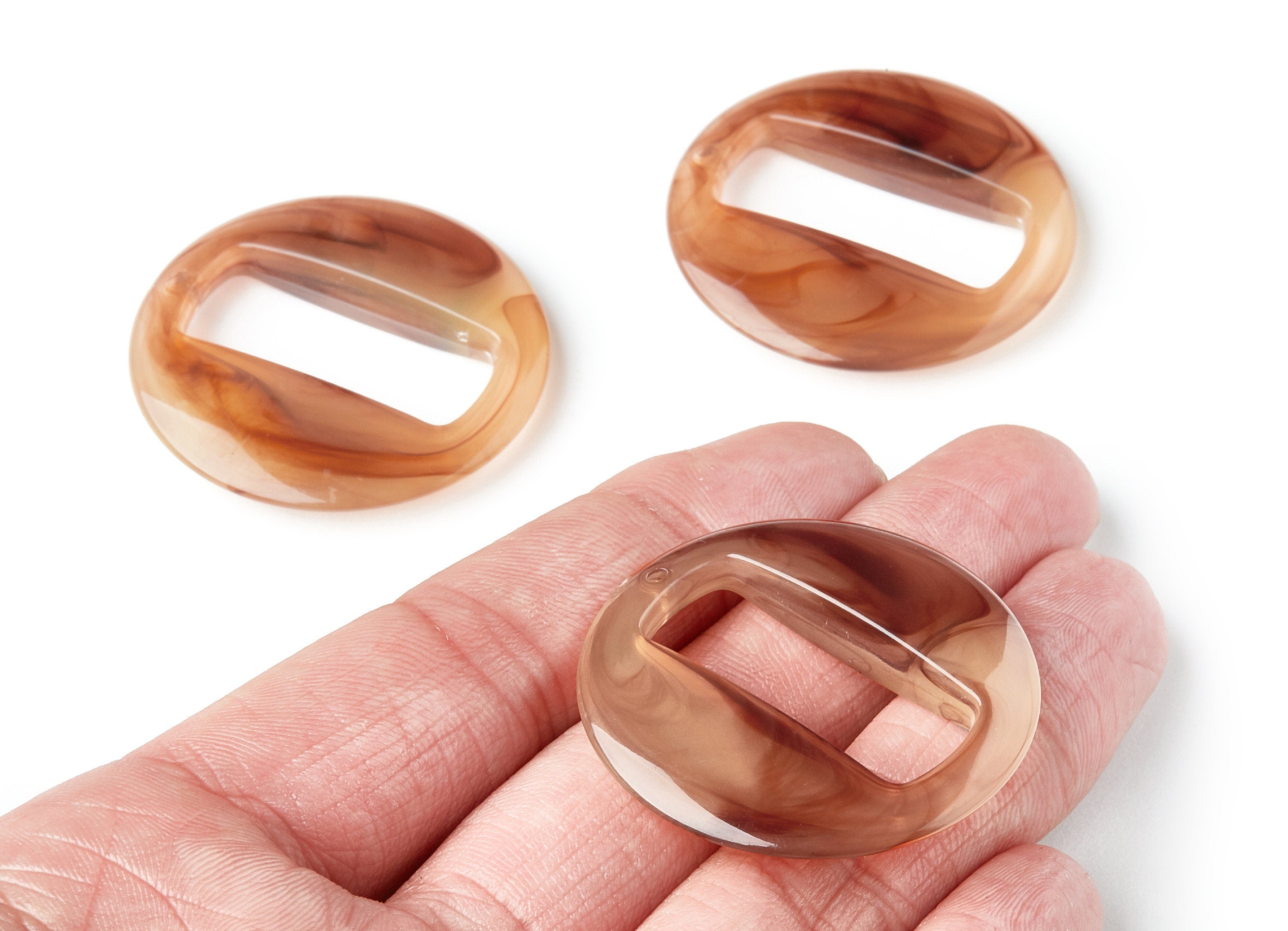 Resin Charms - Resin Earrings - Round Circle Shaped - Rectangle  Shaped  - Earring Findings - Jewelery Making - 39.06x39.06x6.86mm - AC1274B - DOMEDBAZAAR