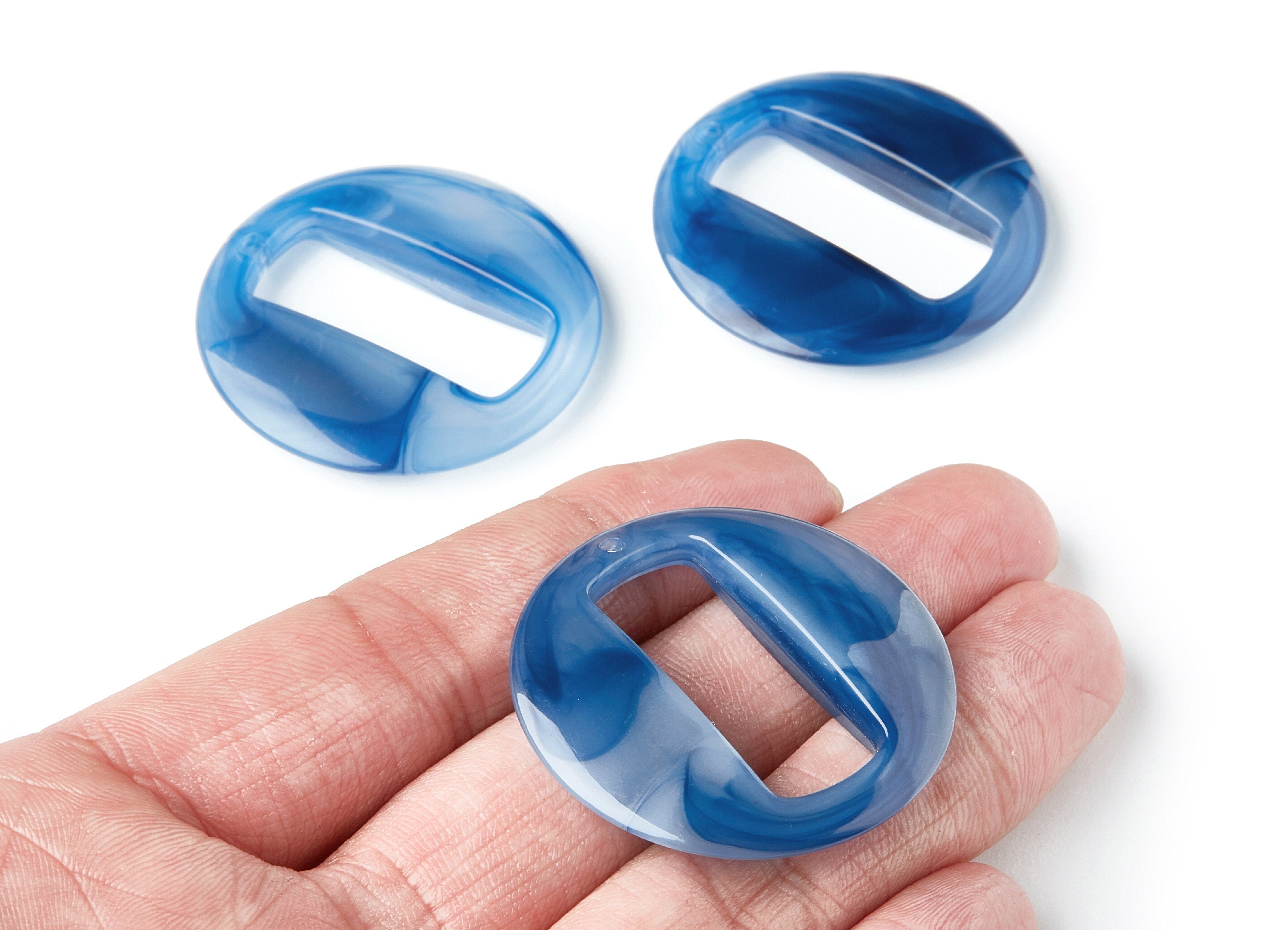 Resin Charms - Resin Earrings - Round Circle Shaped - Rectangle Shaped - Earring Findings - Jewelery Making - 39.06x39.06x6.86mm - AC1274E - DOMEDBAZAAR