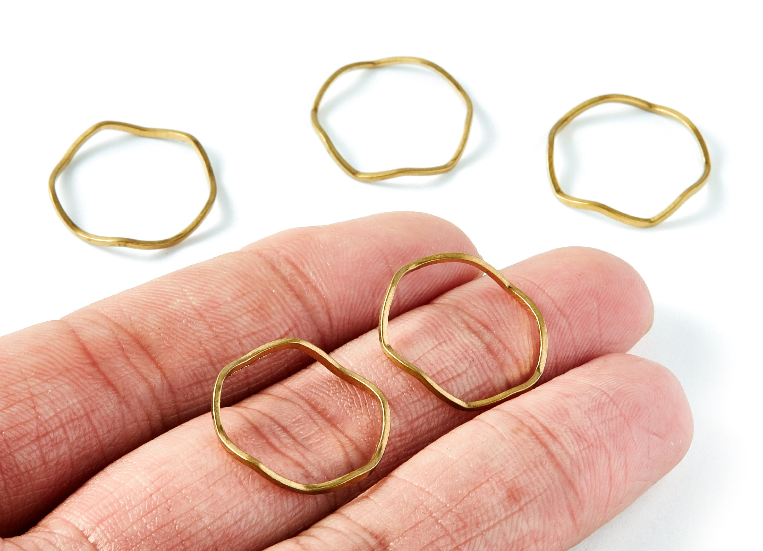 Brass Circle Charms - Circle Shaped Raw Brass Pendant - Jewelry Supplies - 19,7x19,7x1mm - PP1381 - DOMEDBAZAAR