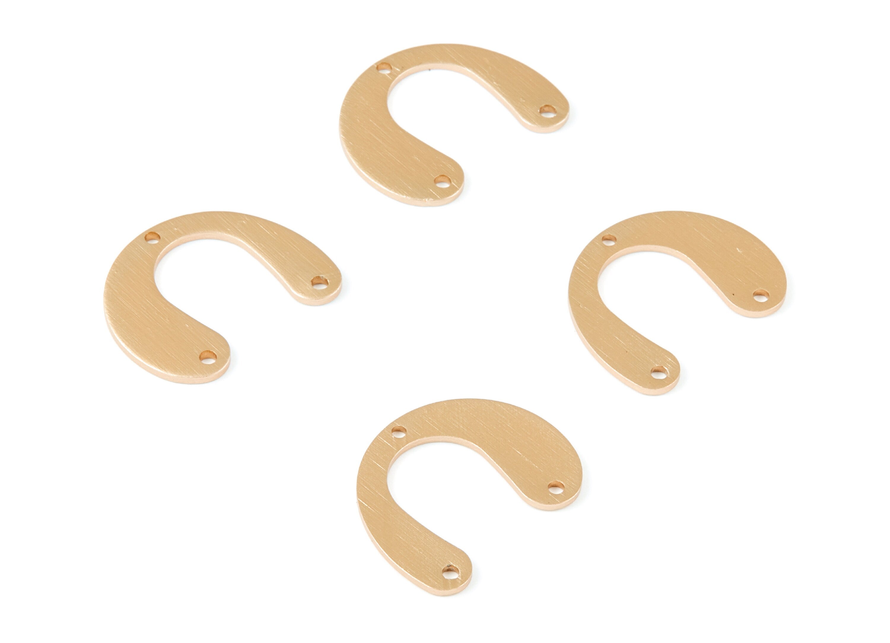 Aluminum Charms - U Shaped Earrings - Anodized Aluminium Charms - Wall Decor - 24.58x20.18x1.23mm - AA1136A - DOMEDBAZAAR