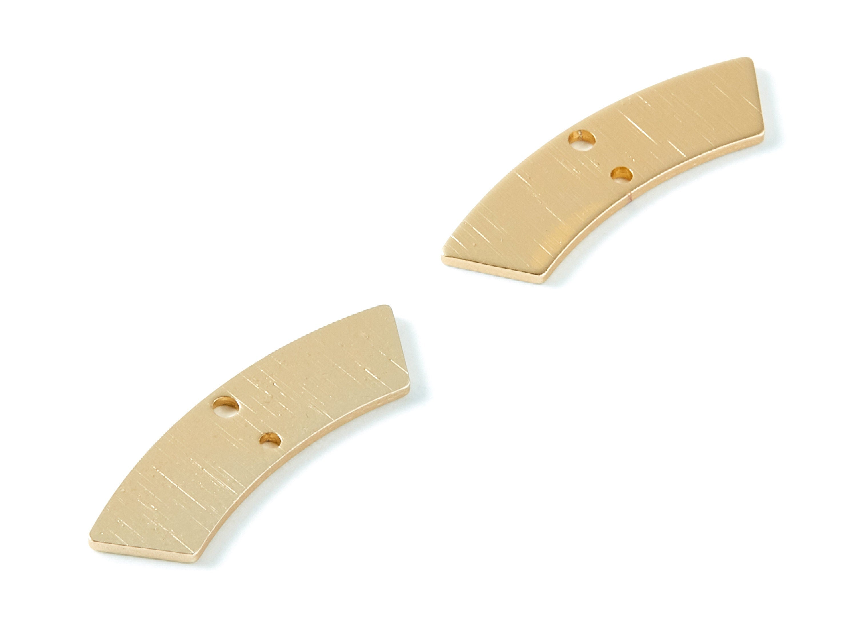 Aluminum Charms - Geometric Shaped with 2 Holes - Anodized Aluminium Charms - Gold Tone - 30,8x8x1,17mm - AA1134A - DOMEDBAZAAR