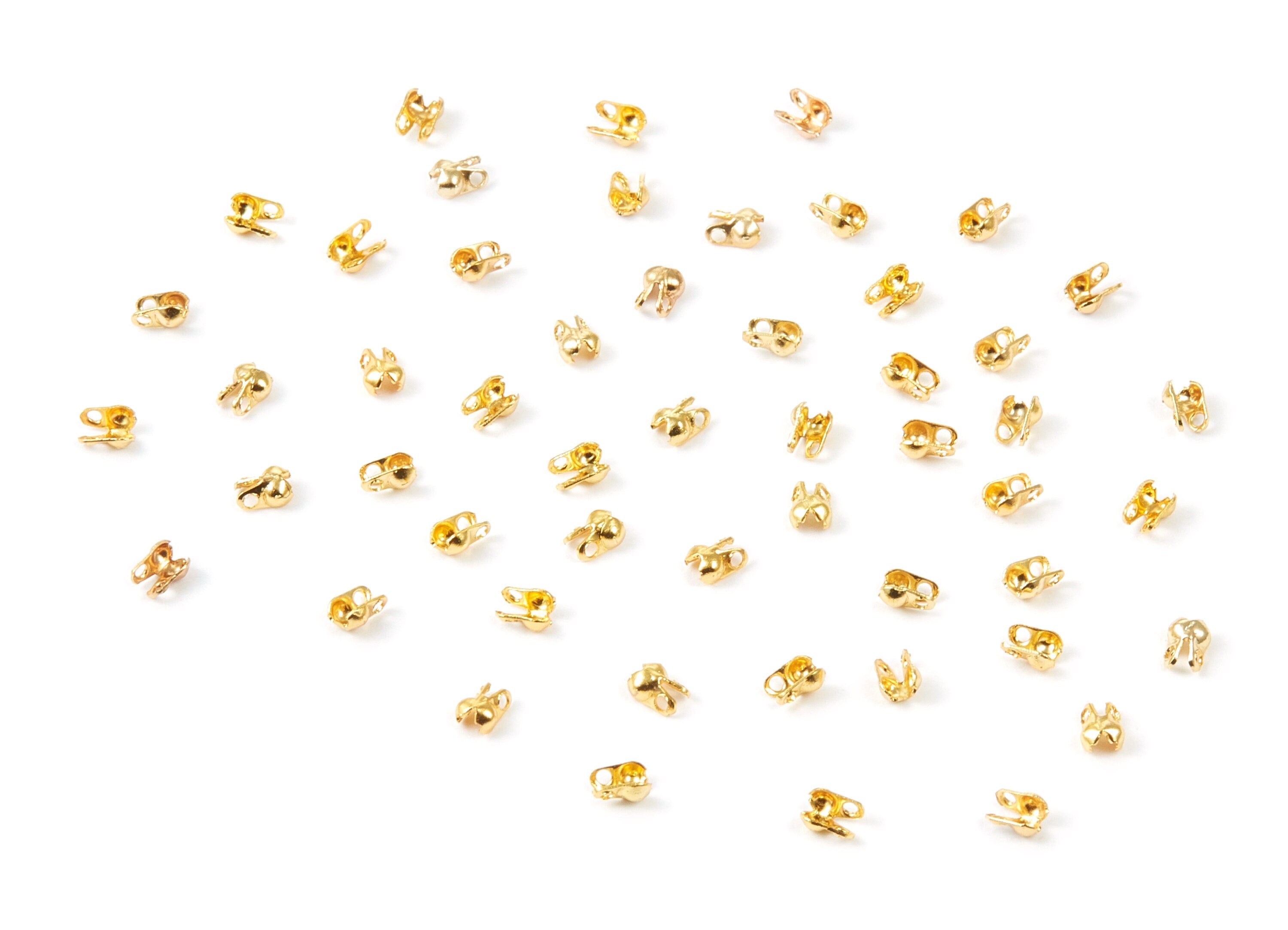 1.2 Ball Chain Clasp - 1.2 Gold Tone Plated Brass Chain Clasp - Brass Connector Clasp - Jewelry Supplies - 3.5x2mm - PP1670G - DOMEDBAZAAR