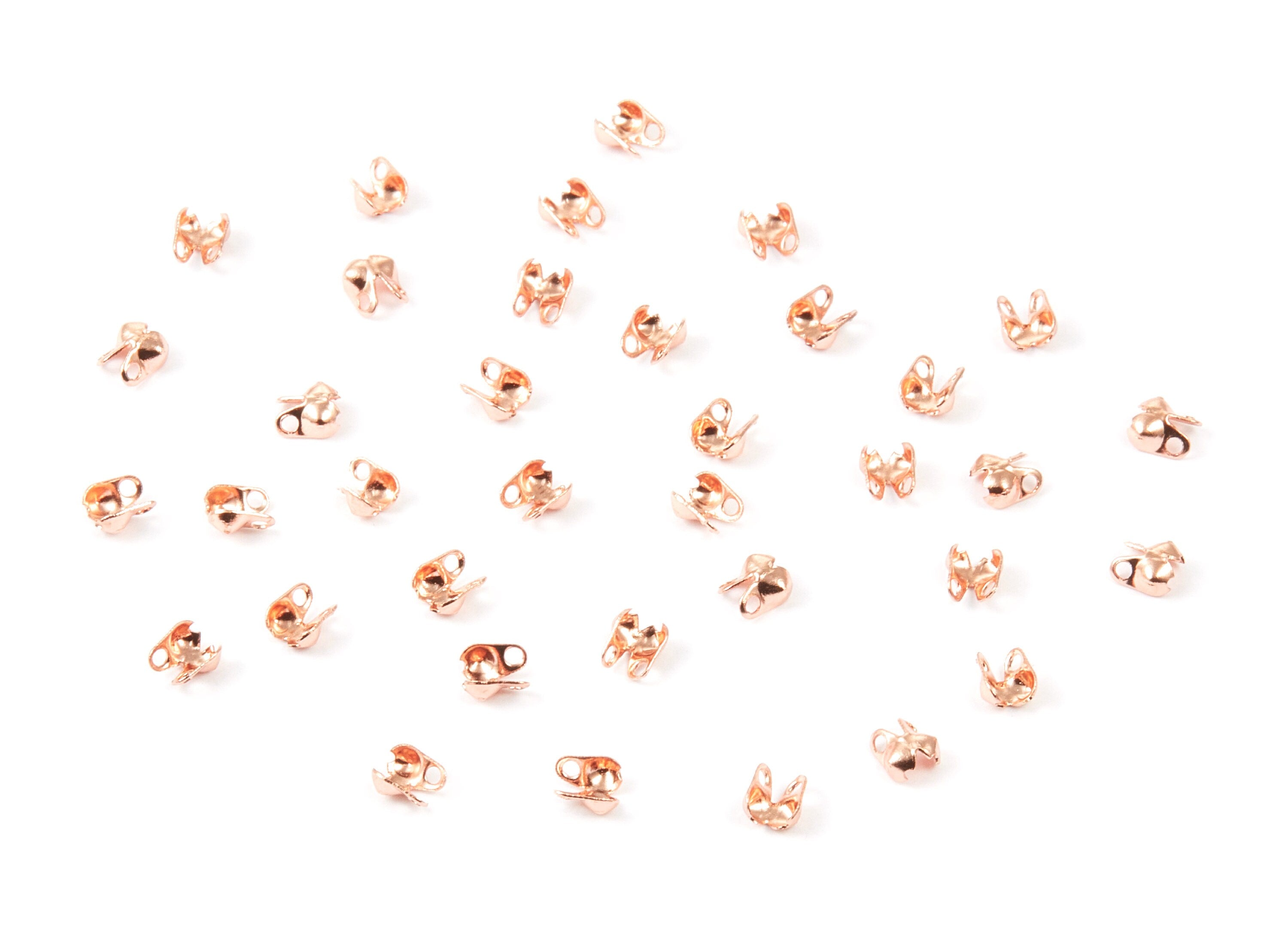 1.5 Ball Chain Clasp - 1.5 Rose Tone Plated Brass Chain Clasp - Brass Connector Clasp - Jewelry Supplies - 4x2.5mm - PP1675R - DOMEDBAZAAR