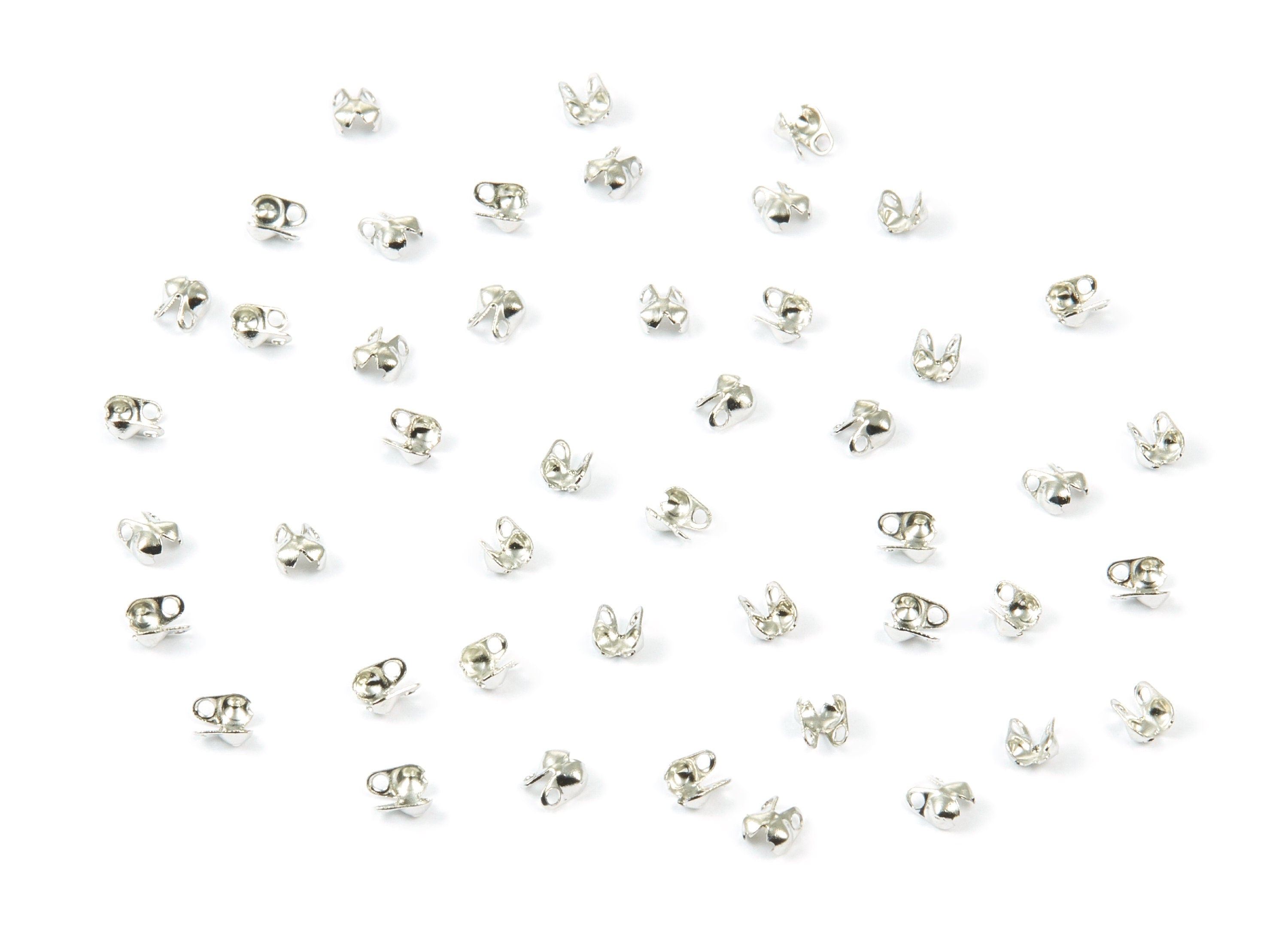1.5 Ball Chain Clasp - 1.5 Silver Tone Plated Brass Chain Clasp - Brass Connector Clasp - Jewelry Supplies - 4x2.5mm - PP1675S - DOMEDBAZAAR