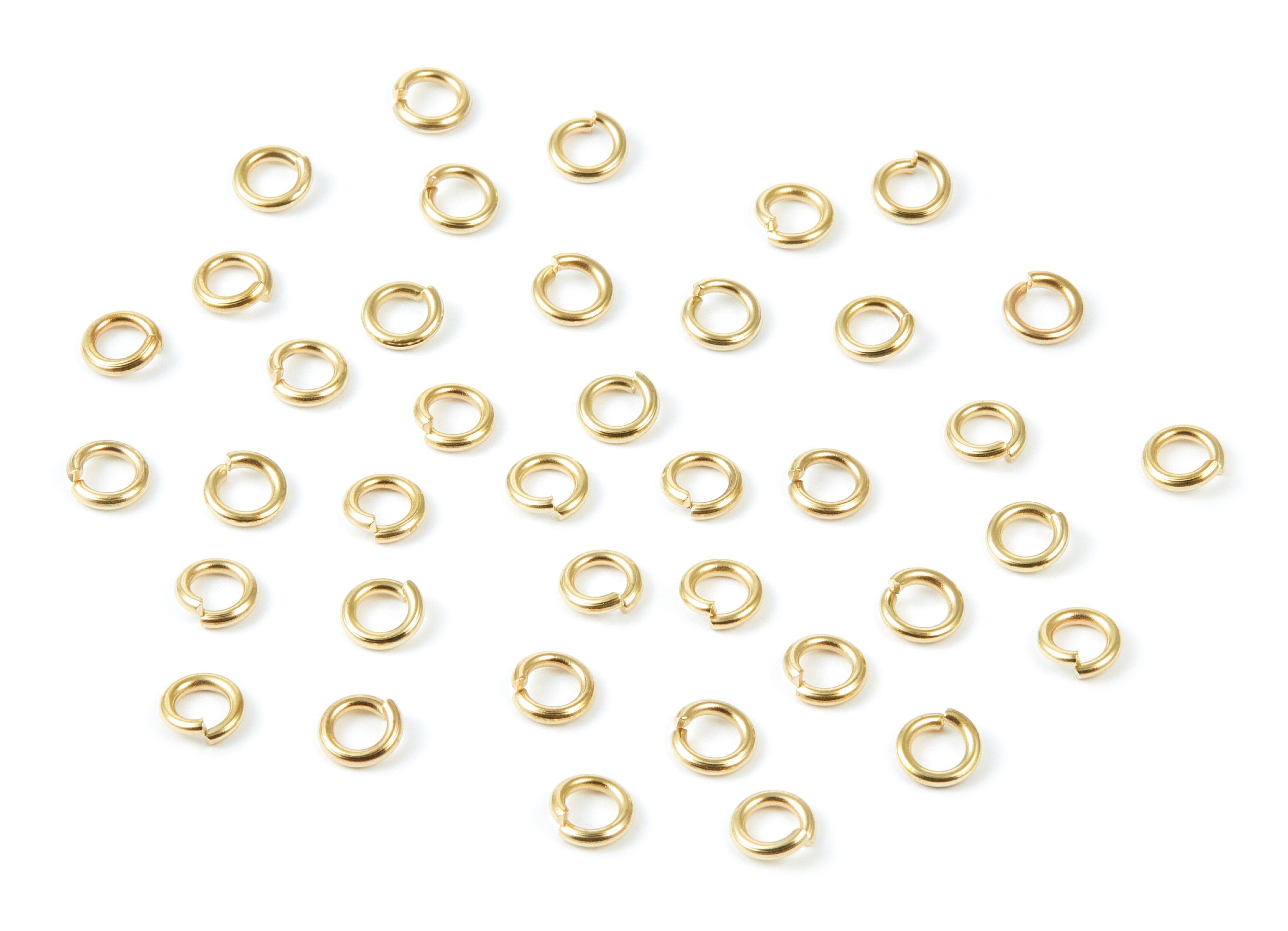 Brass Open Jump Rings - 1.2x6mm - Raw Brass Open Jump Rings - 6x6x1,2mm - Jewelry Supplies - PP1569 - DOMEDBAZAAR