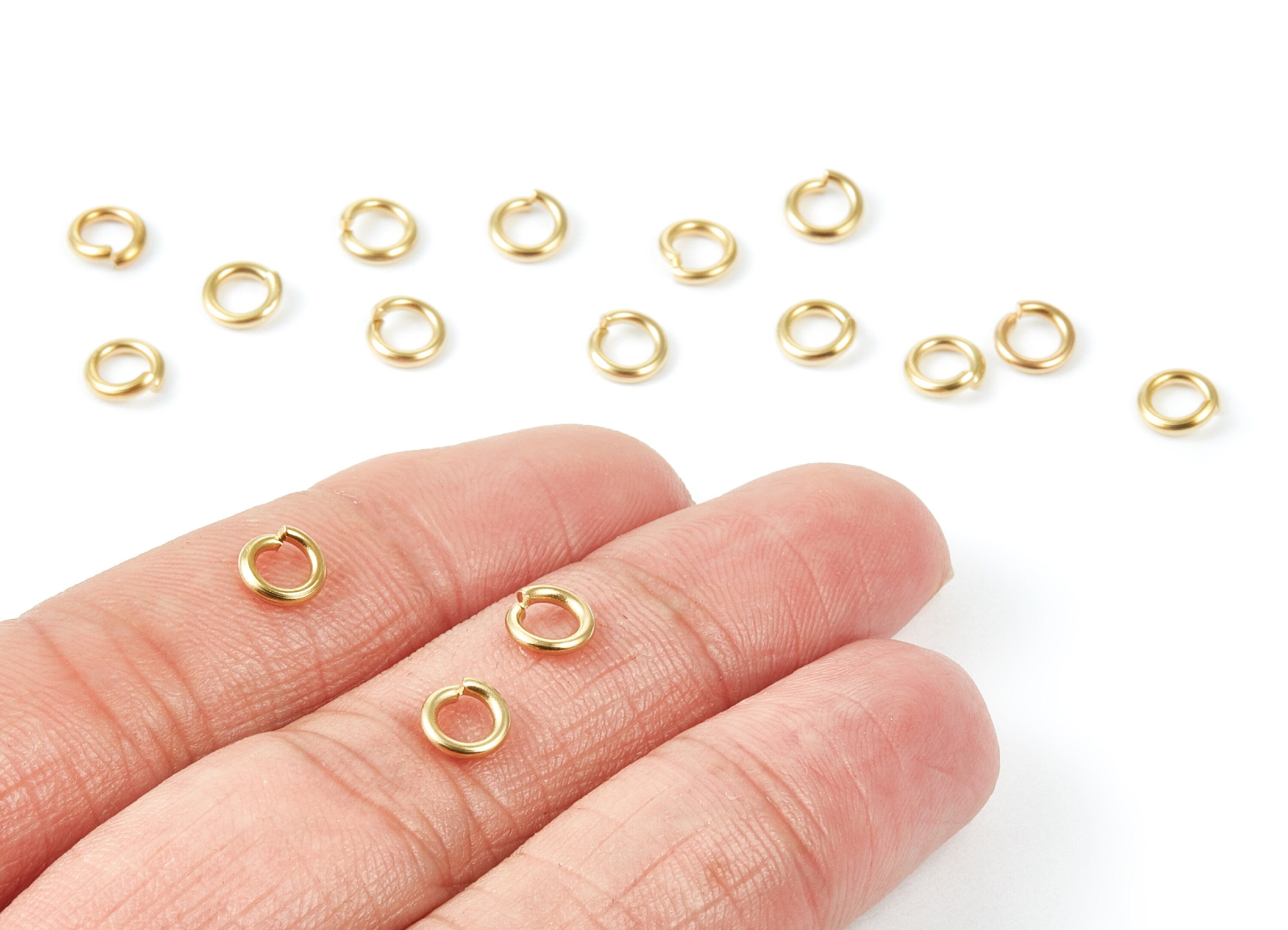 Brass Open Jump Rings - 1.2x6mm - Raw Brass Open Jump Rings - 6x6x1,2mm - Jewelry Supplies - PP1569 - DOMEDBAZAAR