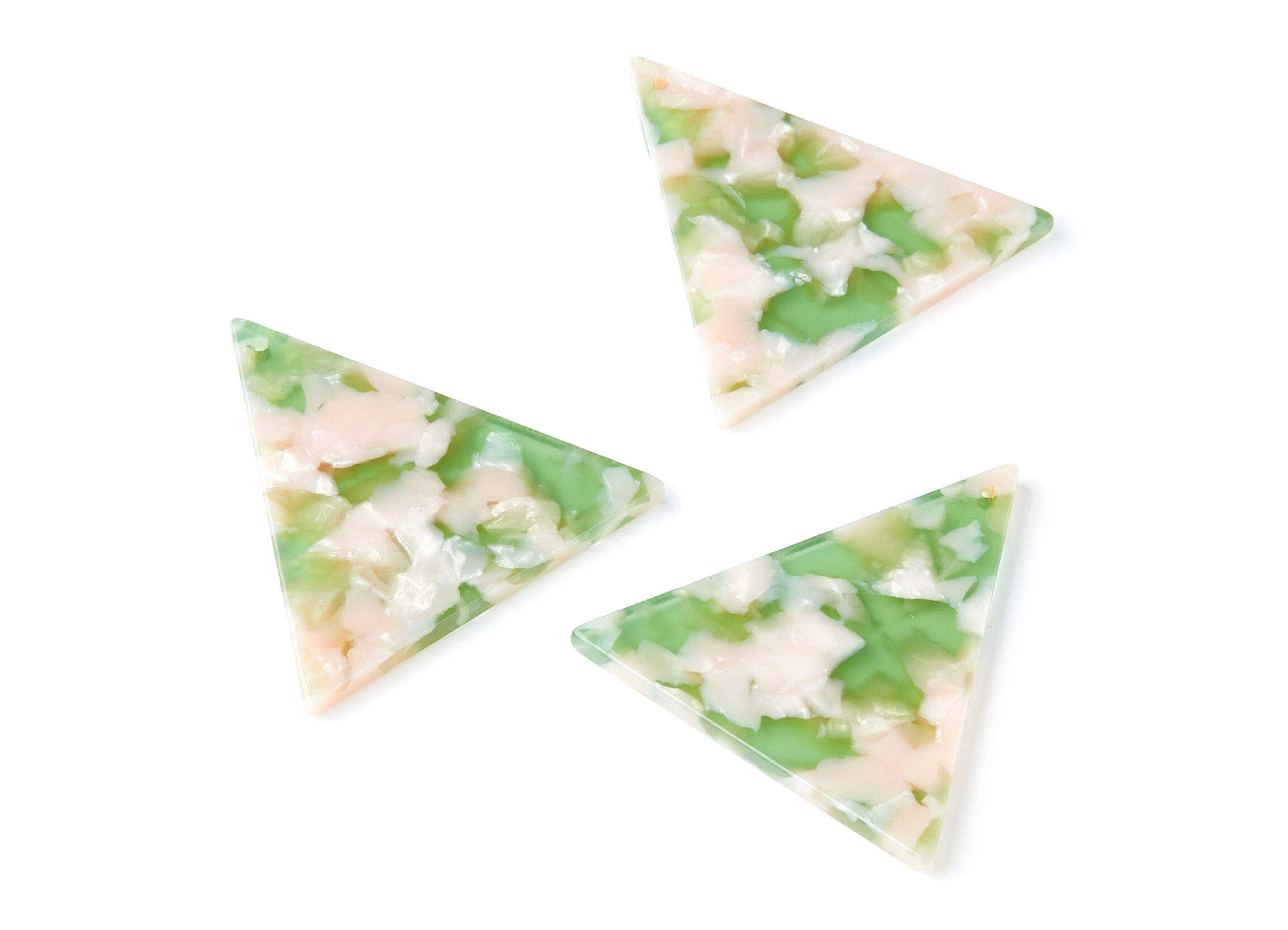 Acetate Triangle Earring Charms - Triangle Pendant - Earring Findings - Jewelry Supplies - Color Code: A38 - 42,23x41,8x2,69mm - AC1350A - DOMEDBAZAAR