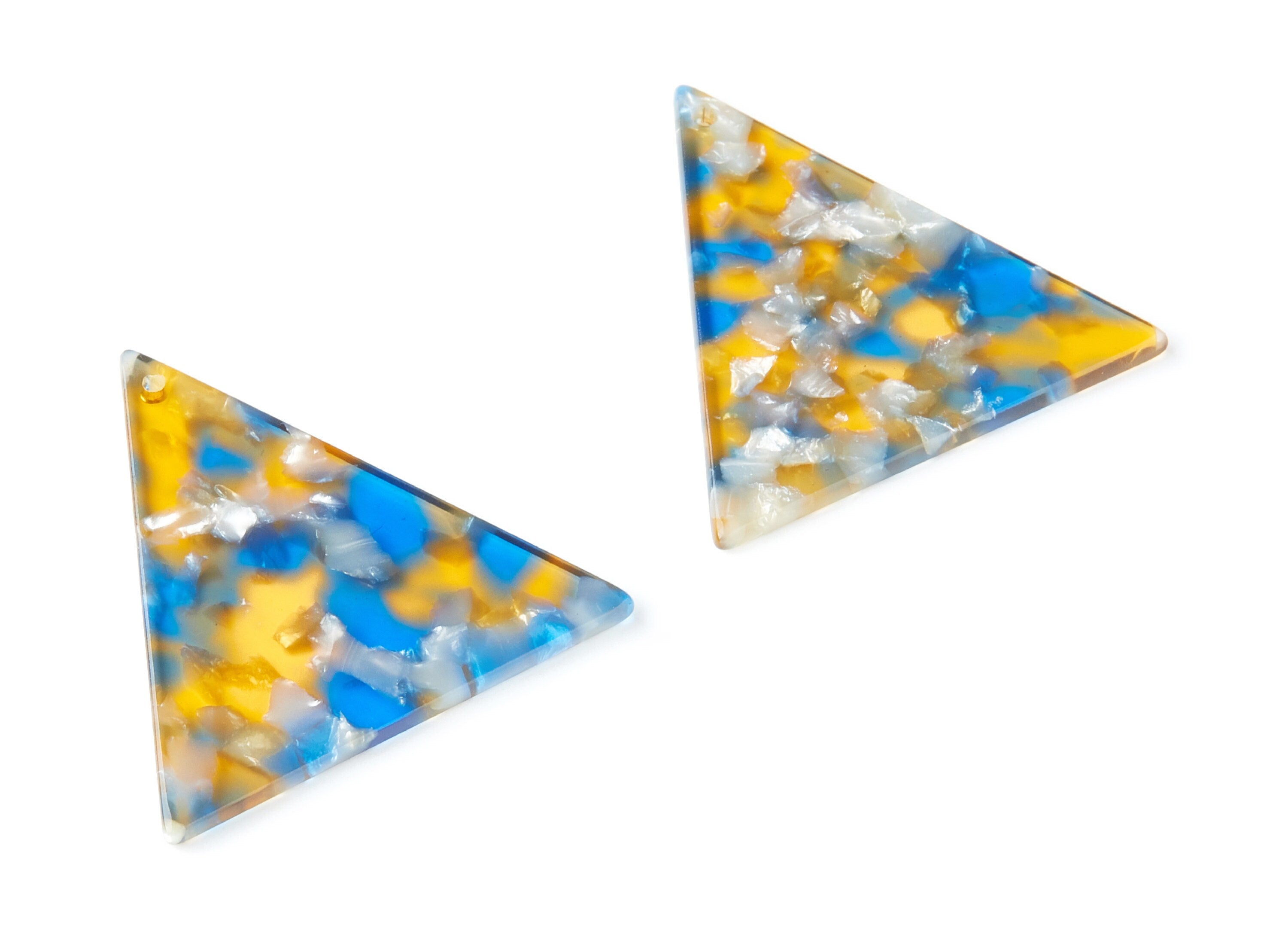 Acetate Triangle Earring Charms - Triangle Pendant - Earring Findings - Jewelry Supplies - Color Code: A40 - 42,23x41,8x2,69mm - AC1350D - DOMEDBAZAAR