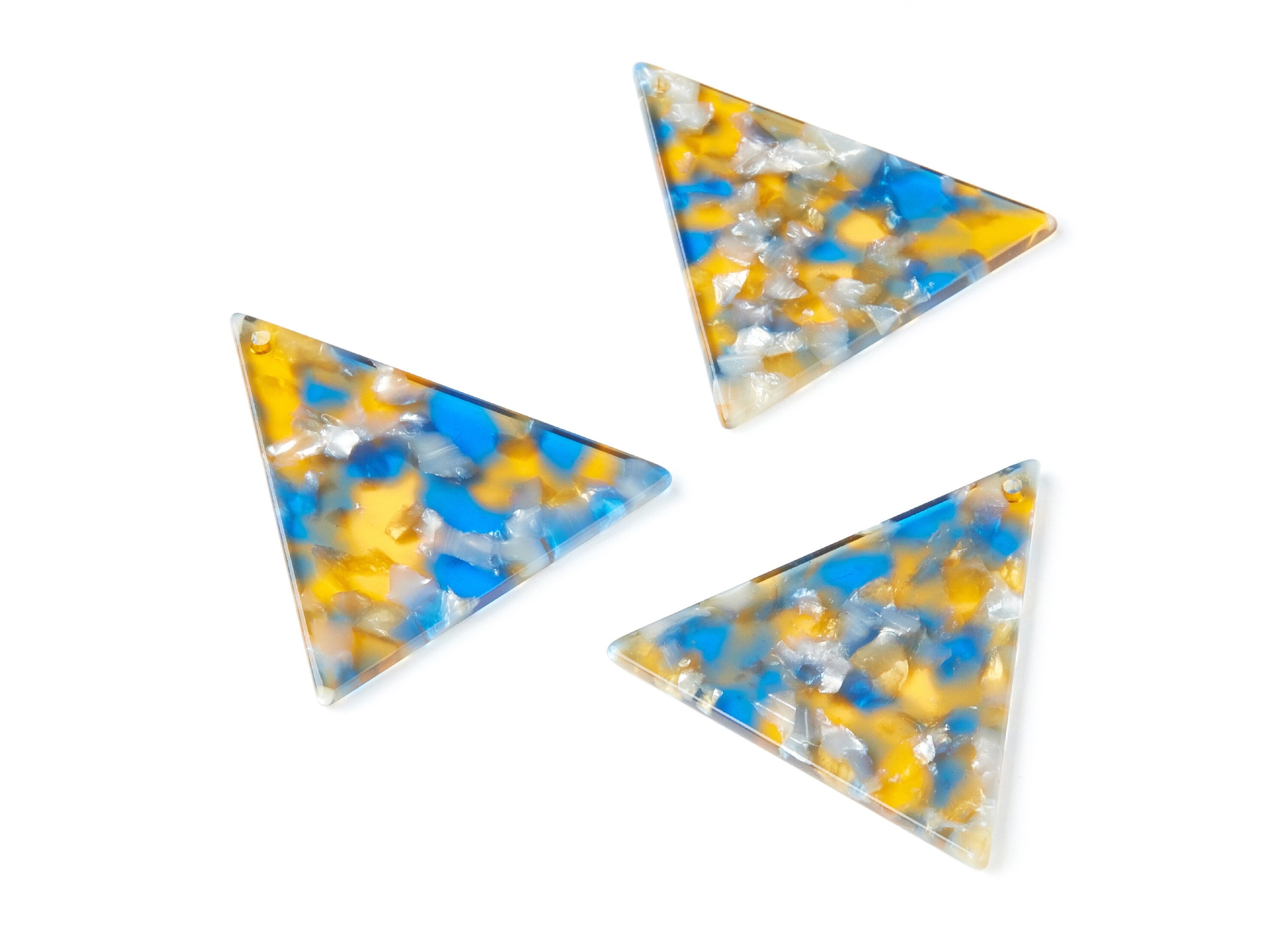 Acetate Triangle Earring Charms - Triangle Pendant - Earring Findings - Jewelry Supplies - Color Code: A40 - 42,23x41,8x2,69mm - AC1350D - DOMEDBAZAAR