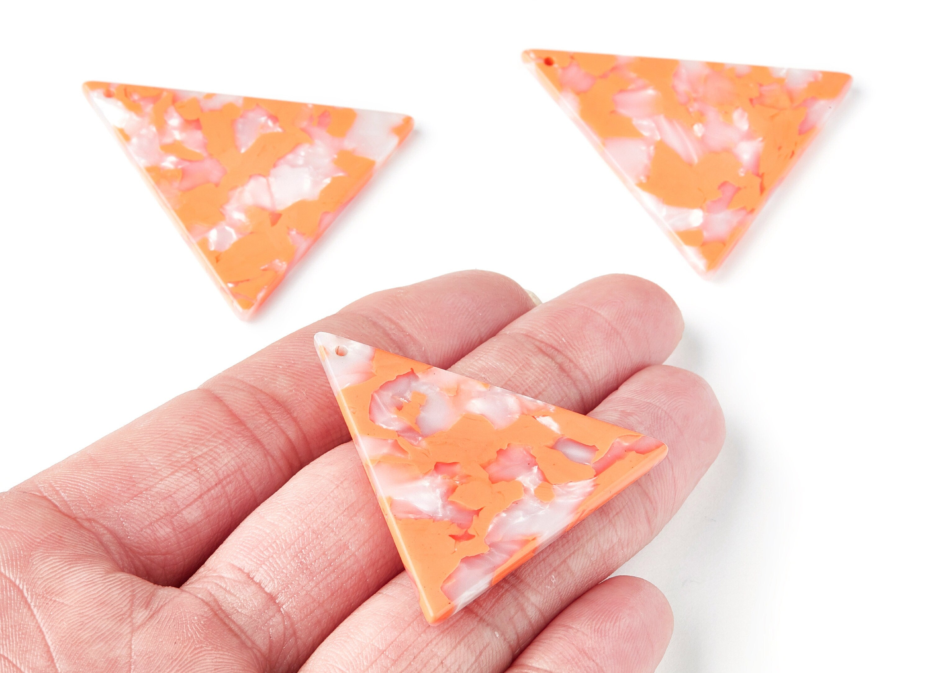 Acetate Triangle Earring Charms - Triangle Pendant - Earring Findings - Jewelry Supplies - Color Code: A39 - 42,23x41,8x2,69mm - AC1350E - DOMEDBAZAAR