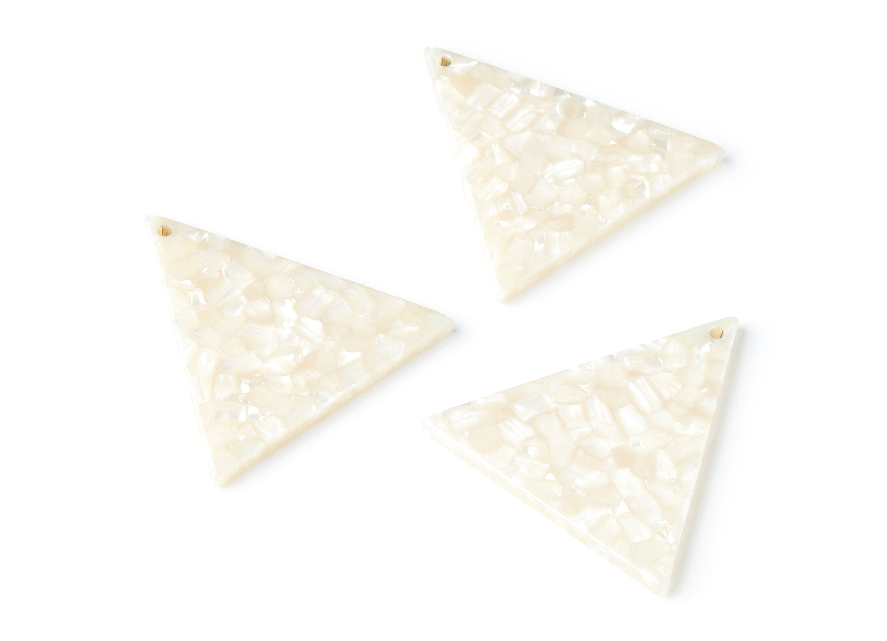 Acetate Triangle Earring Charms - Triangle Pendant - Earring Findings - Jewelry Supplies - Color Code: A33 - 42,23x41,8x2,69mm - AC1350G - DOMEDBAZAAR