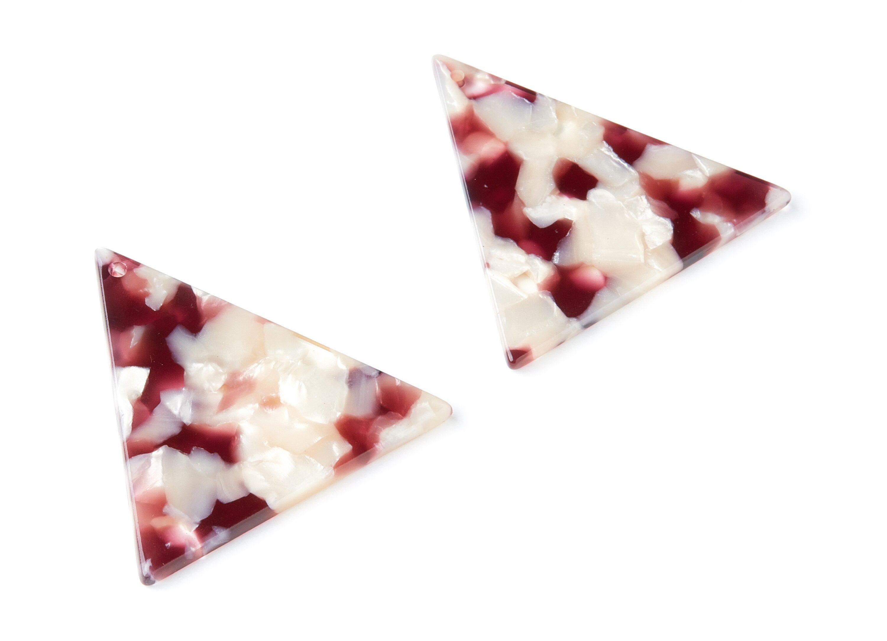Acetate Triangle Earring Charm - Triangle Pendant - Earring Findings - Jewelry Supplies - Color Code: A42 - 42,23x41,8x2,69mm - AC1350L - DOMEDBAZAAR
