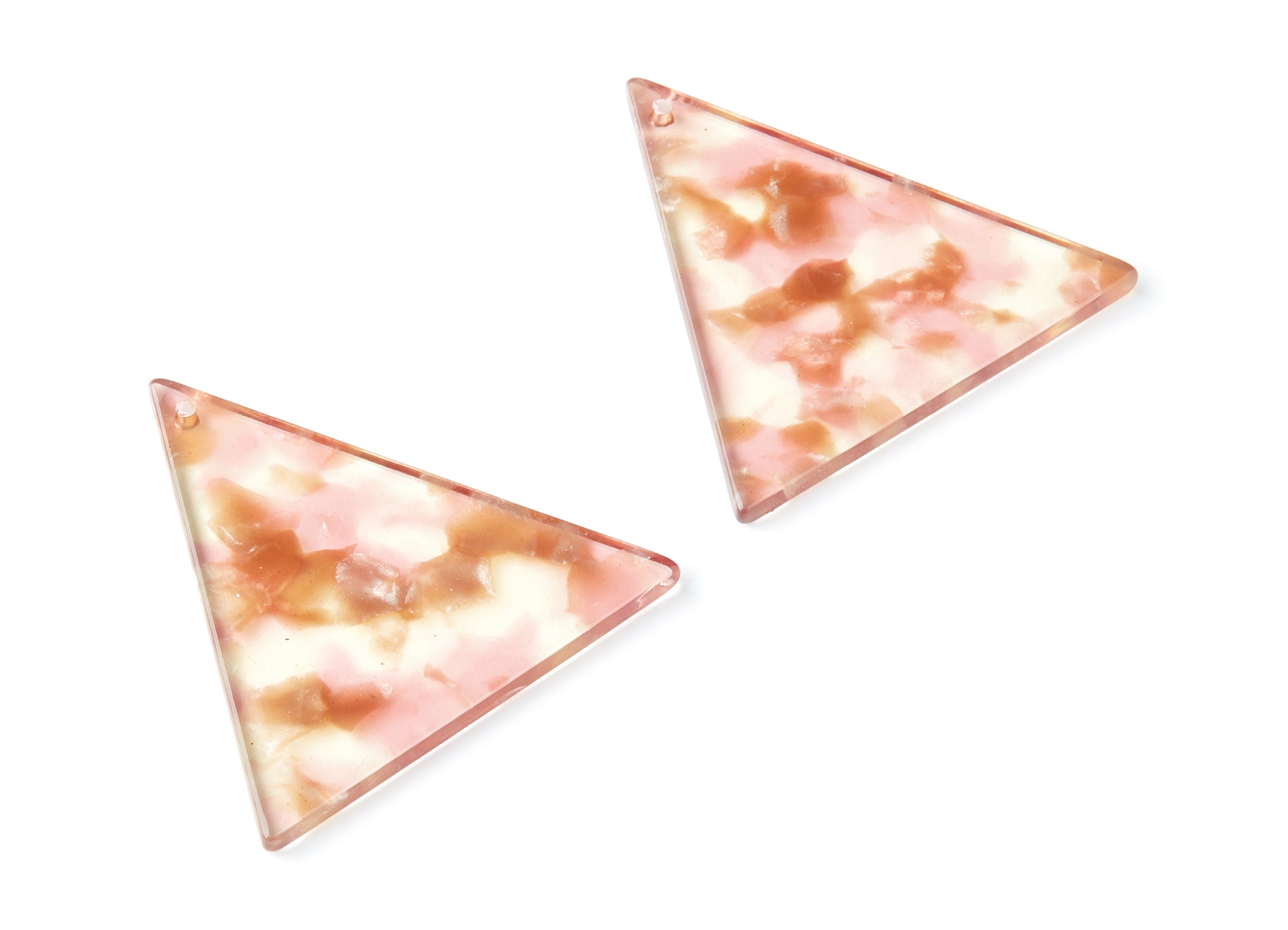 Acetate Triangle Earring Charms - Triangle Pendant - Earring Findings - Jewelry Supplies - Color Code: A45 - 42,23x41,8x2,69mm - AC1350R - DOMEDBAZAAR