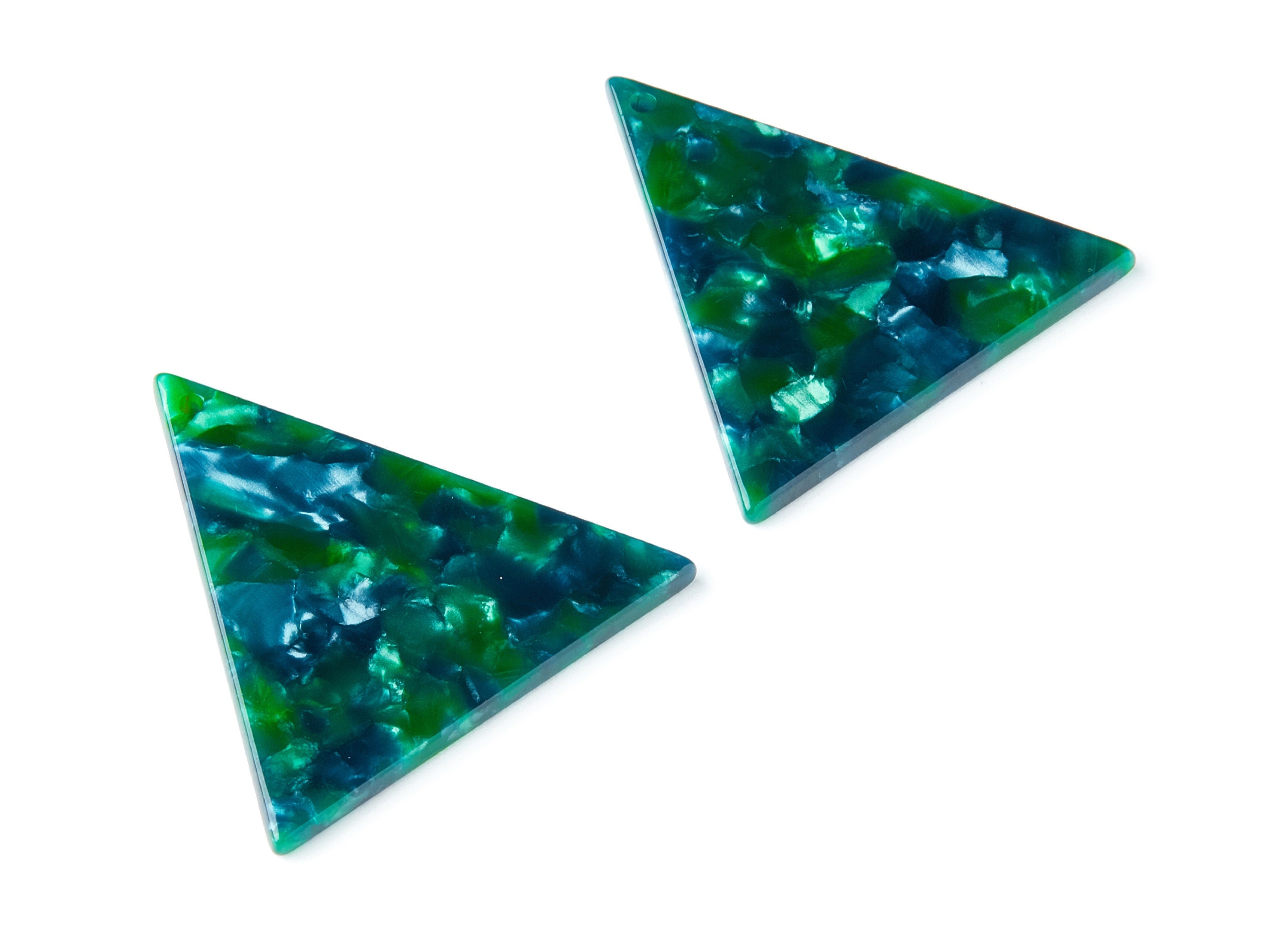 Acetate Triangle Earring Charms - Triangle Pendant - Earring Findings - Jewelry Supplies - Color Code: A13 - 42,23x41,8x2,69mm - AC1350S - DOMEDBAZAAR