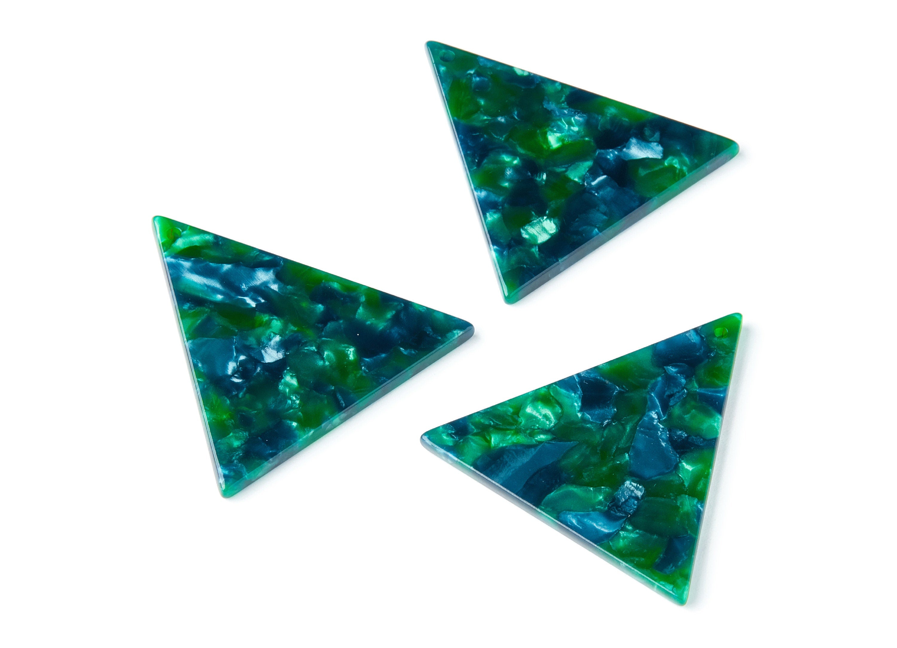 Acetate Triangle Earring Charms - Triangle Pendant - Earring Findings - Jewelry Supplies - Color Code: A13 - 42,23x41,8x2,69mm - AC1350S - DOMEDBAZAAR