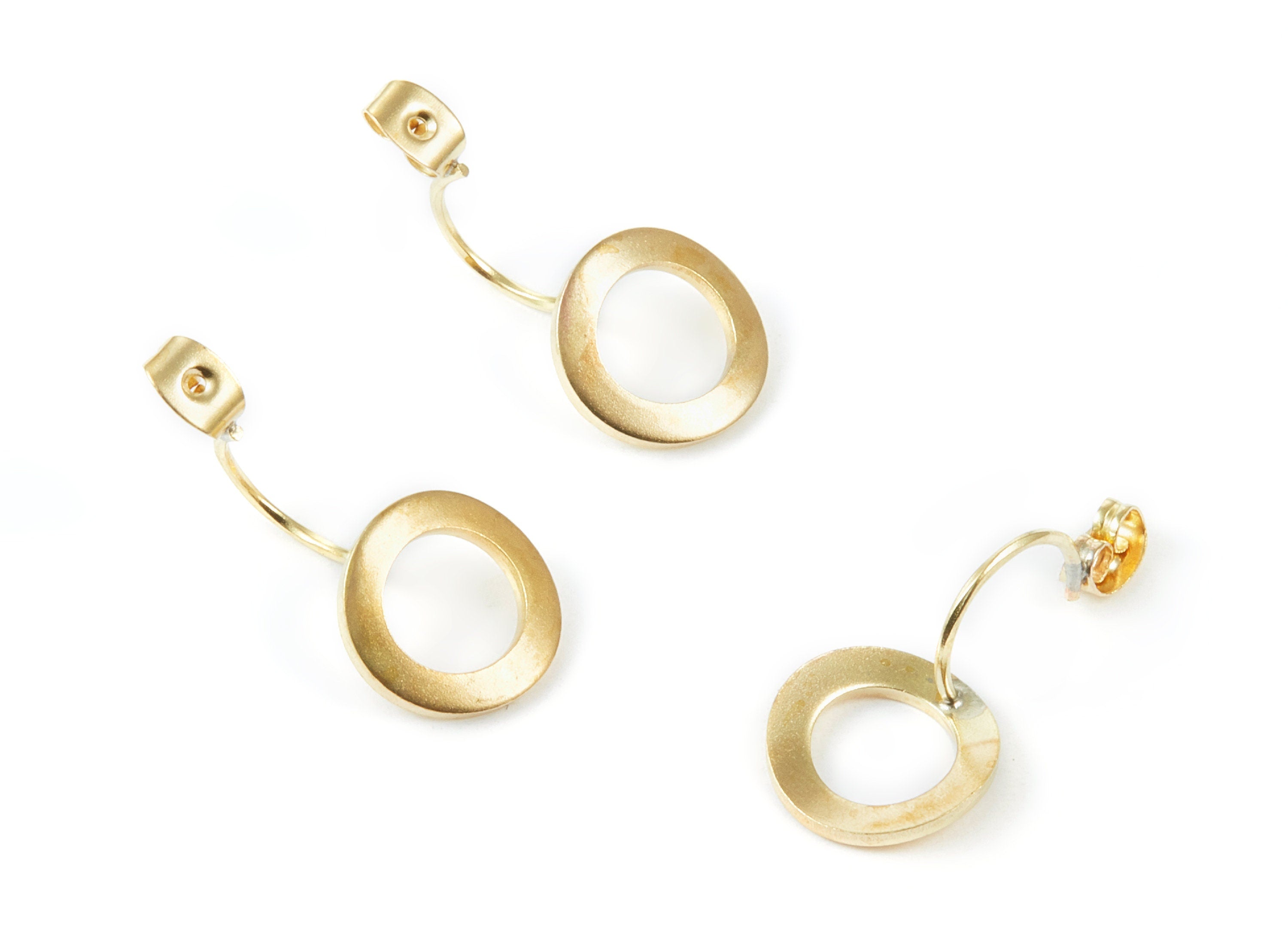 Brass Earring Backs - Brass Round Earring Back - Earring Findings - Jewelry Supplies - 29.8x13.84x1.22mm - PP1442 - DOMEDBAZAAR