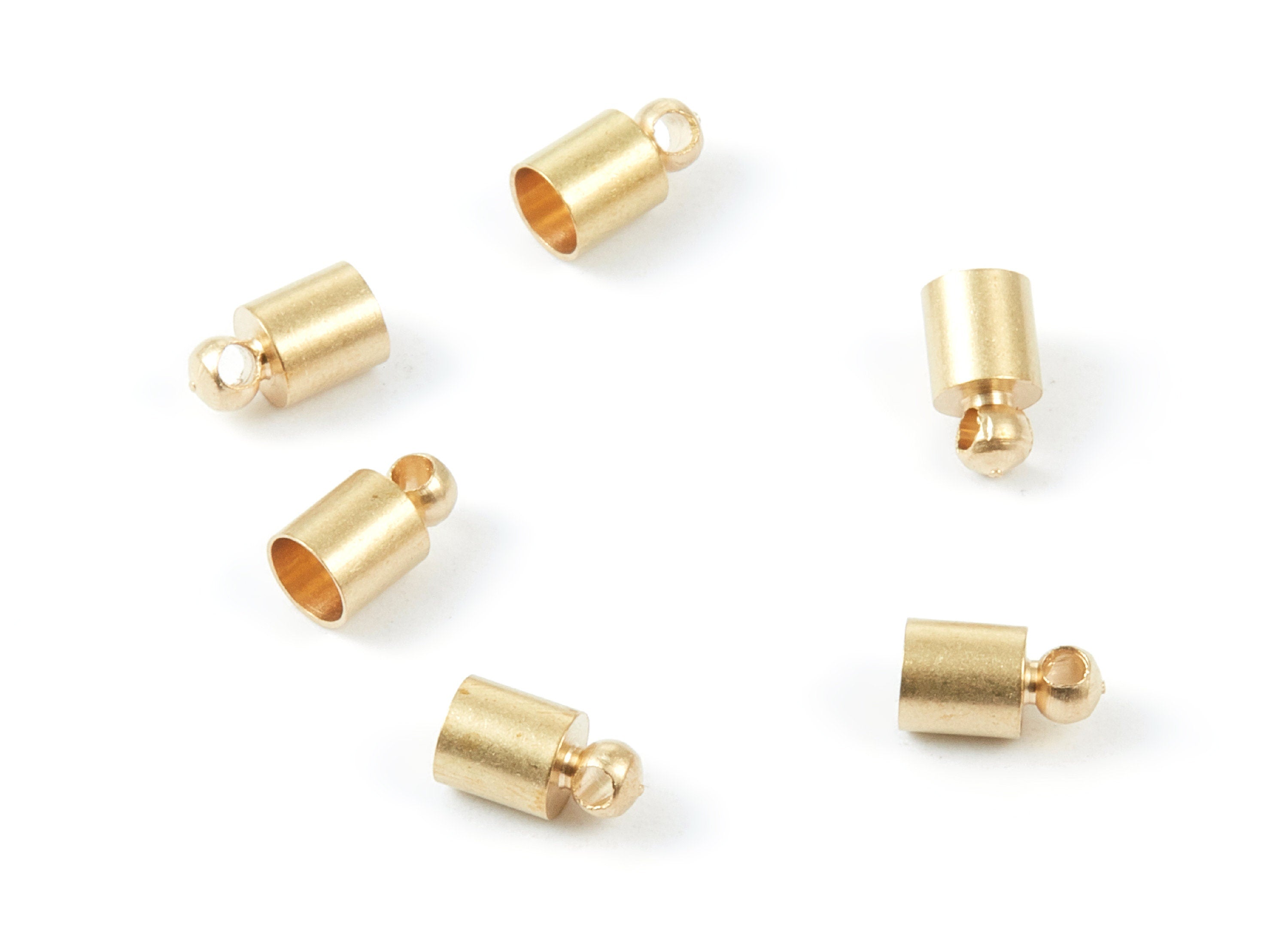 Brass Tassel End Caps - Raw Brass Barrel End - Cord End Caps - 5*9 - Jewelry Supplies -8.87x4.95x0.25mm - PP1481 - DOMEDBAZAAR