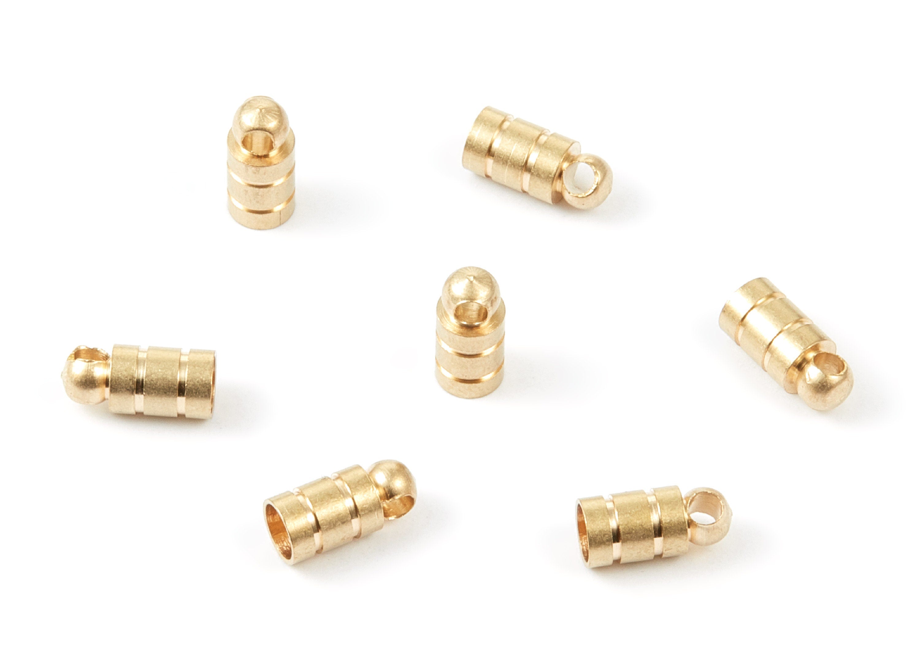 Brass Tassel End Caps - Raw Brass Barrel End - 5*11 - Cord End Caps - Jewelry Supplies - 10.84x4.98x0.4mm - PP1473 - DOMEDBAZAAR