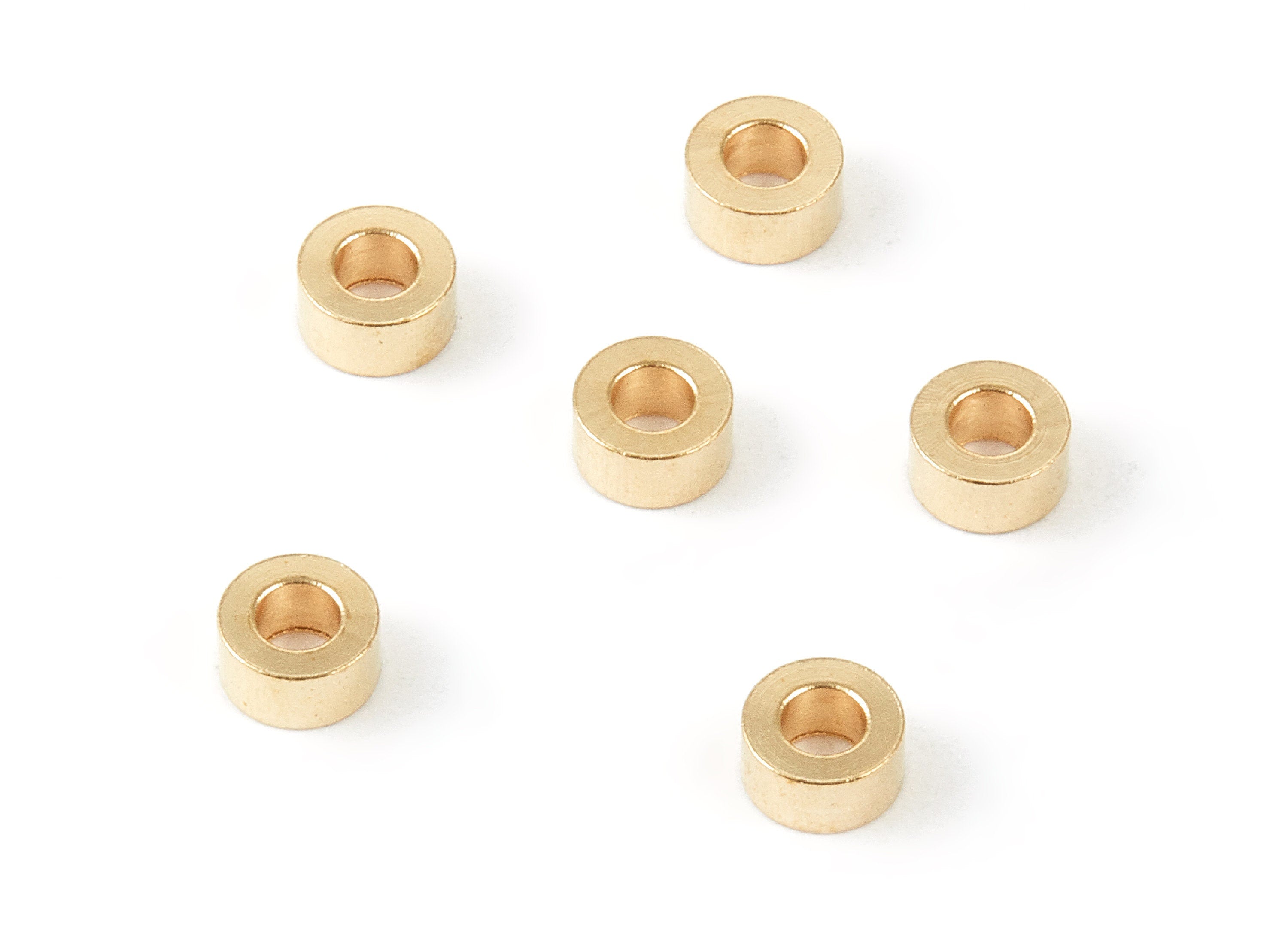 Industrial Brass Tube - Brass Tube Beads - 6*3 - Raw Brass Plain Tube Beads - jewelry supplies - 5.98x5.98x2.94mm - PP1492 - DOMEDBAZAAR