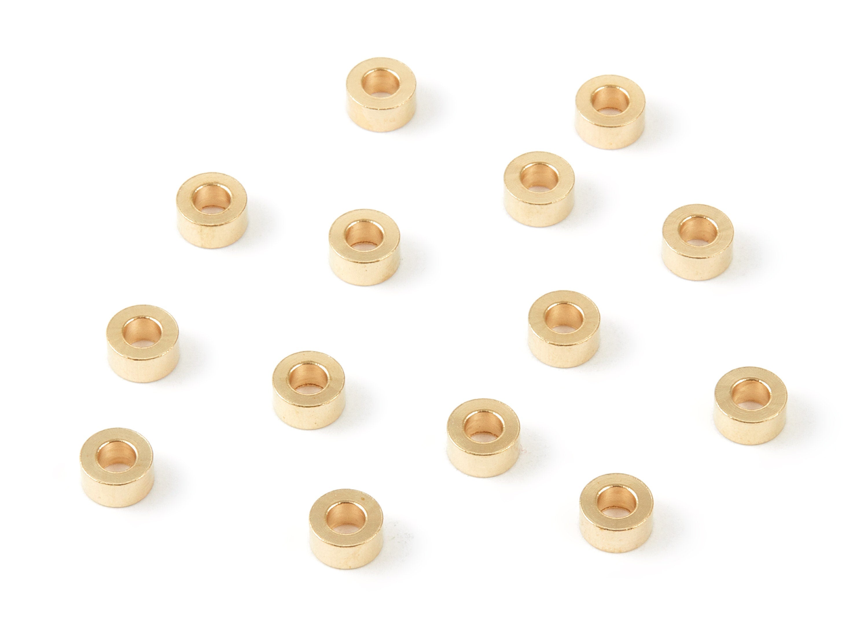 Industrial Brass Tube - Brass Tube Beads - 6*3 - Raw Brass Plain Tube Beads - jewelry supplies - 5.98x5.98x2.94mm - PP1492 - DOMEDBAZAAR