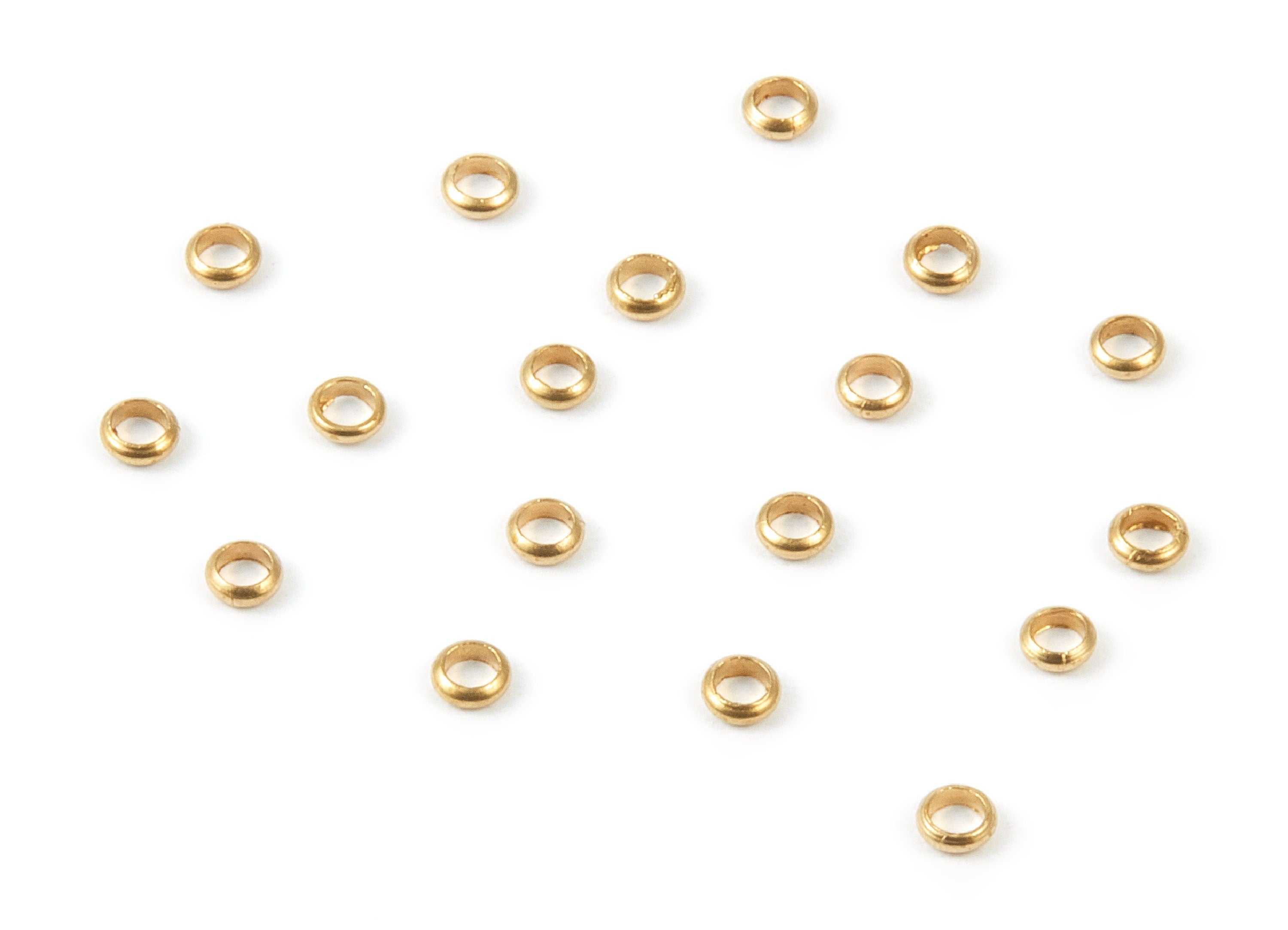 Brass Circle Connectors - 3X1.0 - Raw Brass Circle Ring Connectors - Jewelry Supplies - 2.76x2.76x1.19mm - PP1450 - DOMEDBAZAAR