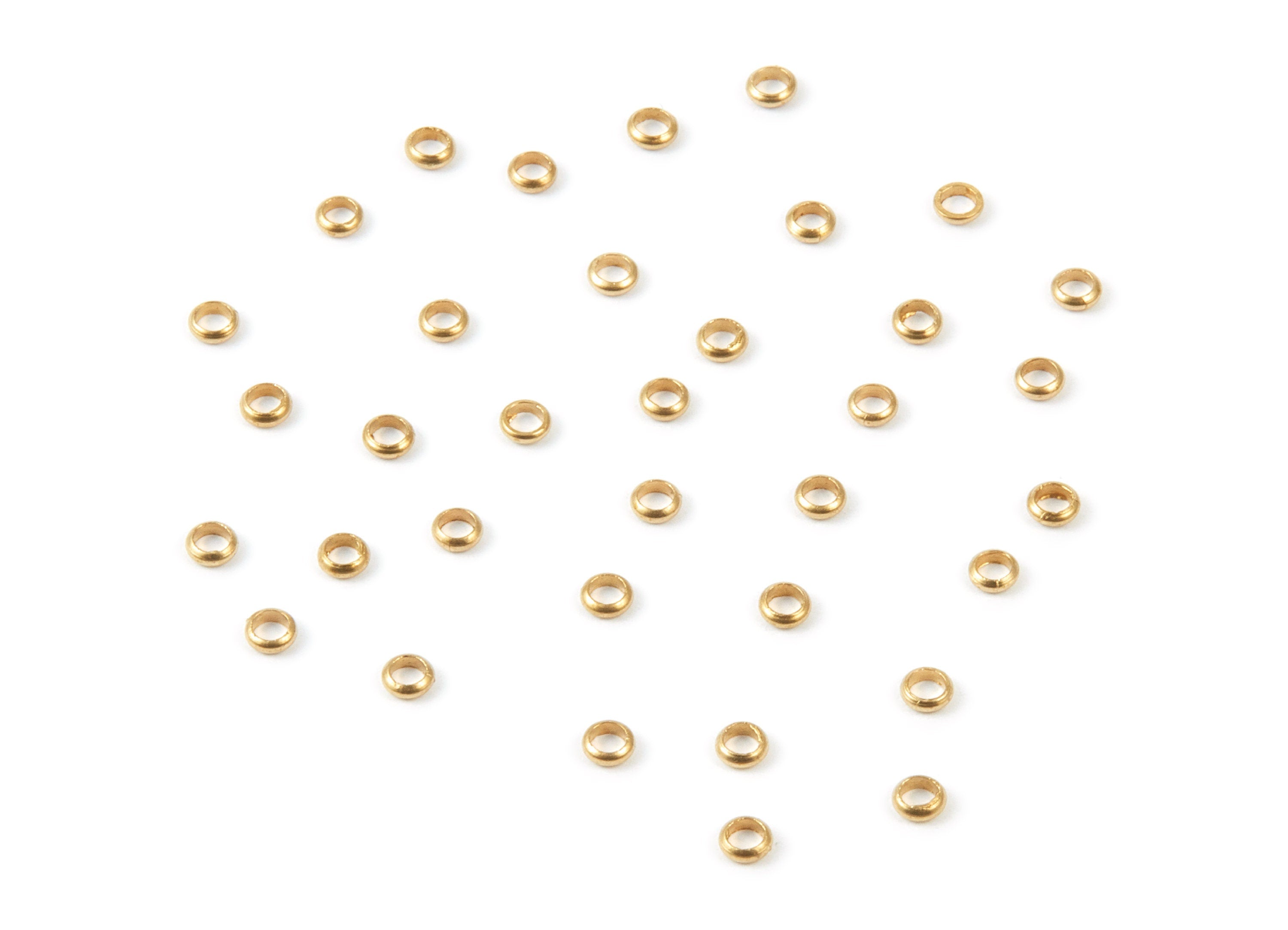 Brass Circle Connectors - 3X1.0 - Raw Brass Circle Ring Connectors - Jewelry Supplies - 2.76x2.76x1.19mm - PP1450 - DOMEDBAZAAR