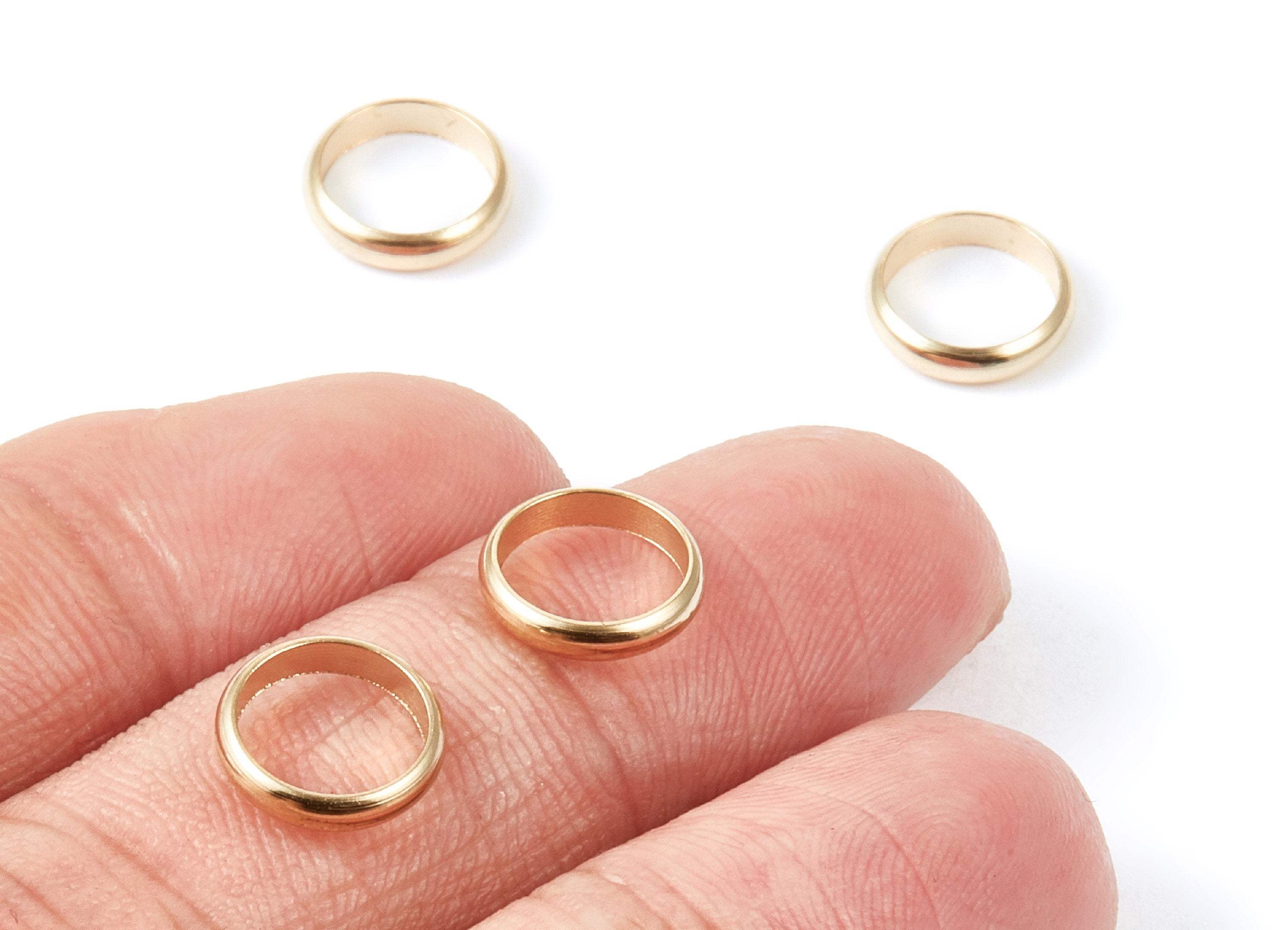 Brass Circle Charms - 10*2.3 - Circle Shaped Raw Brass Ring - Jewelry Supplies - 10x10x2.28mm - PP1454 - DOMEDBAZAAR
