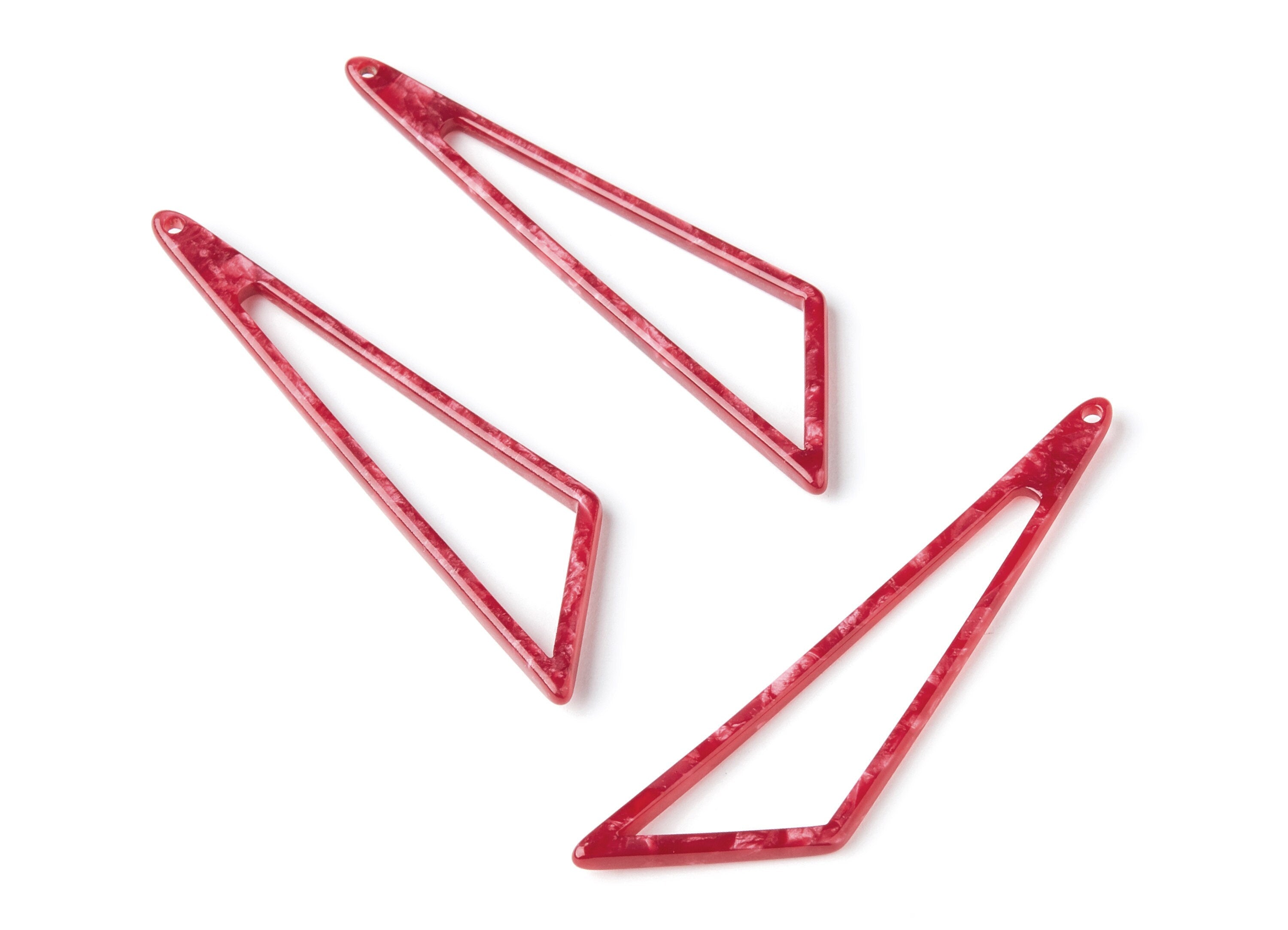 Acetate Triangle Earring Charms - Triangle Pendant - Earring Findings - Jewelry Supplies - Color Code: A47 - 69,12x16,3x2,6mm - AC1357A - DOMEDBAZAAR